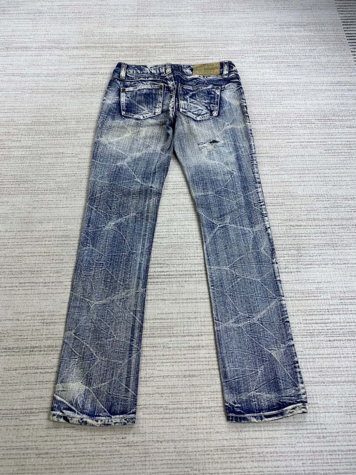 14th Addiction × Le Grande Bleu (L.G.B.) × Vintage Vintage Sky Bomber Distressed Acid Wash Denim Pants Size US 30 / EU 46 - 2 Thumbnail