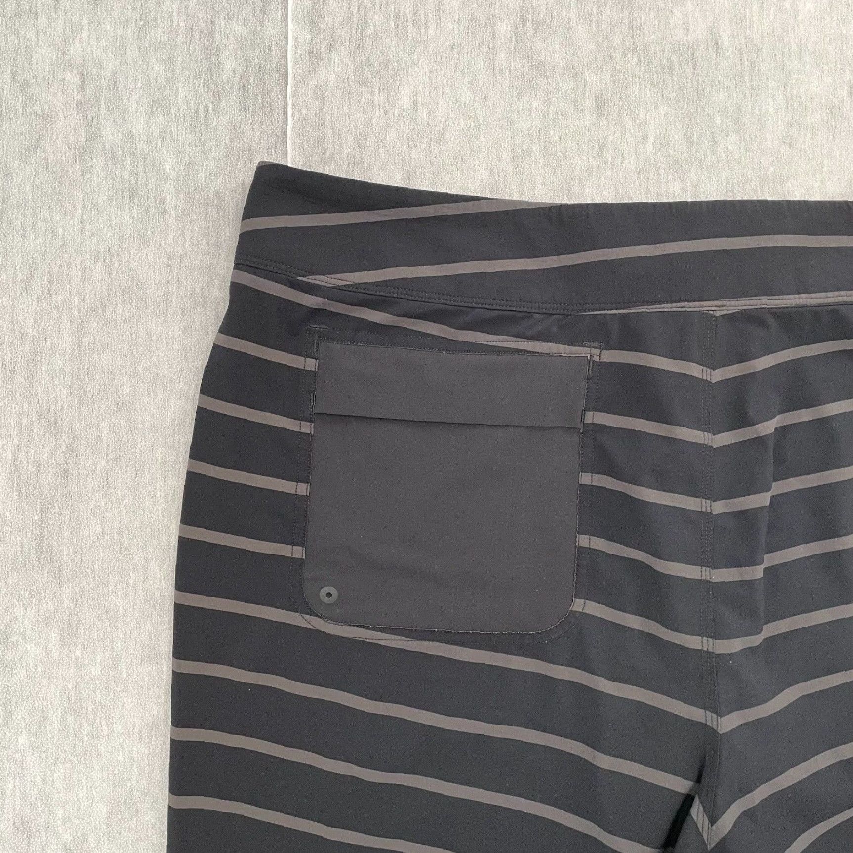 Lululemon Lululemon Shorts Adult 40 Black Gray Striped Pocket Mens Athletic Activewear Shorts Size US 40 / EU 56 - 5 Thumbnail