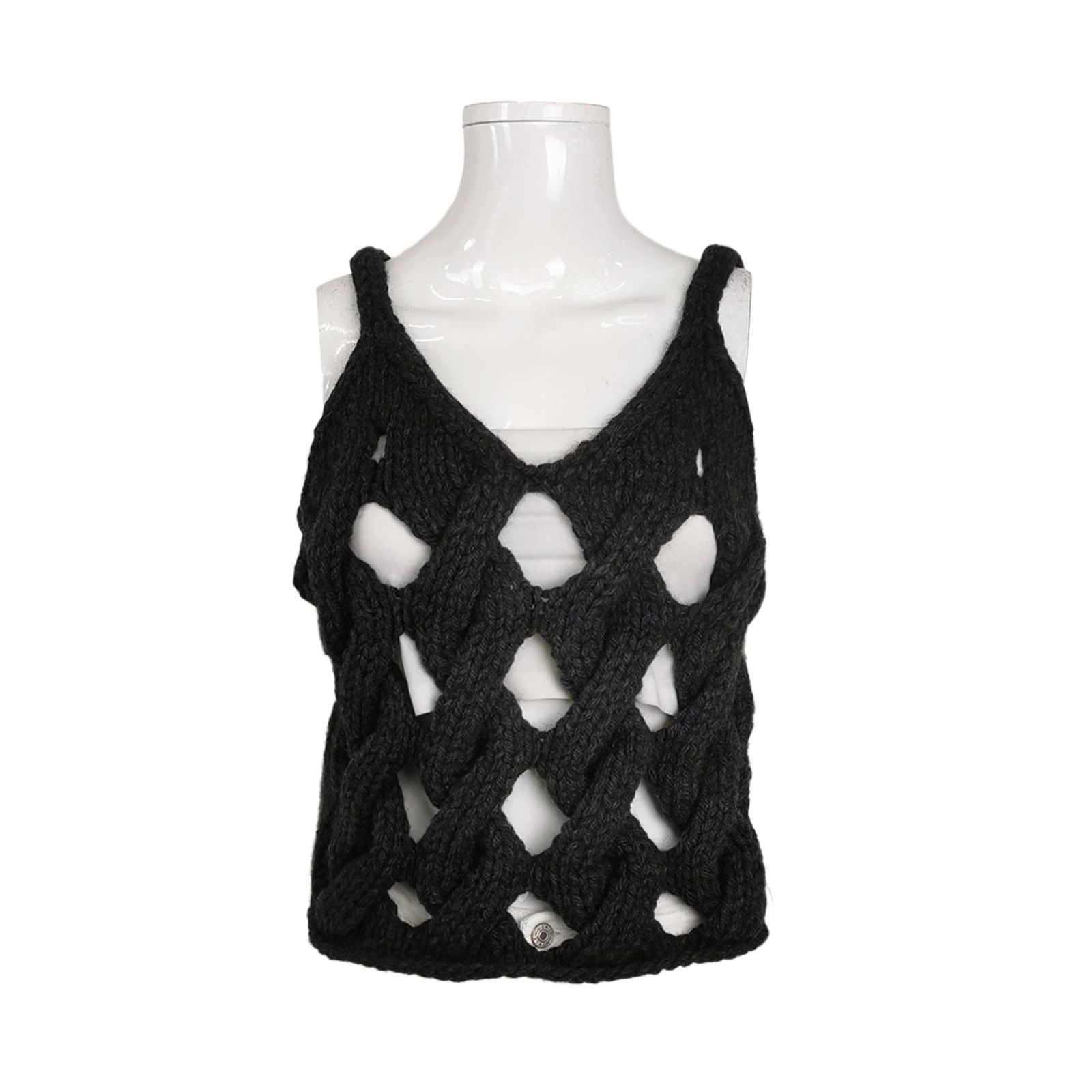 Acne Studios Acne Studios Wool Alpaca Blend Openwork Vest S Size S / US 4 / IT 40 - 1 Thumbnail