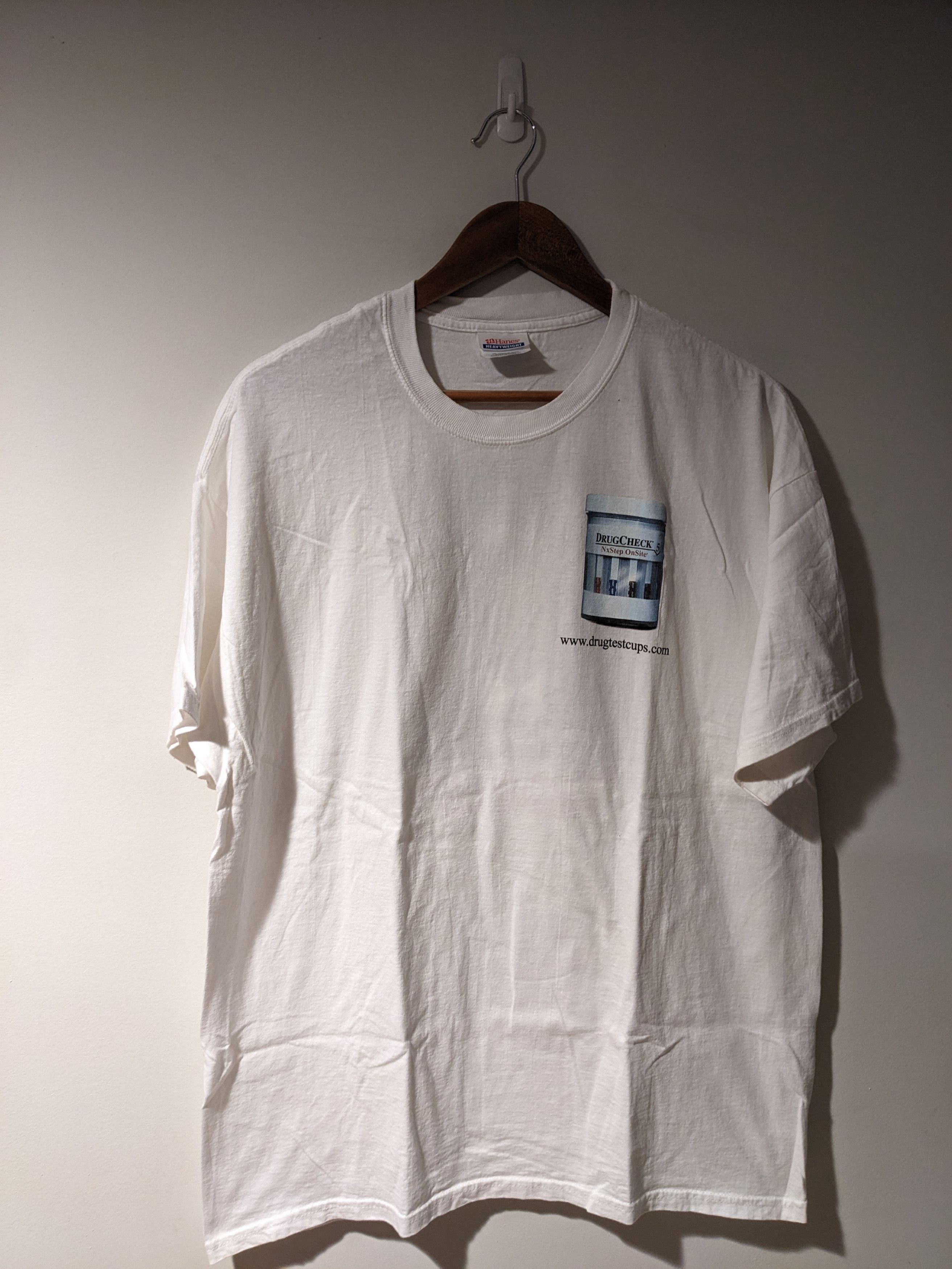 Hanes × Vintage Vintage 90s Bill Clinton Drug Check Politics On Site T-Shirt Size US XL / EU 56 / 4 - 3 Thumbnail