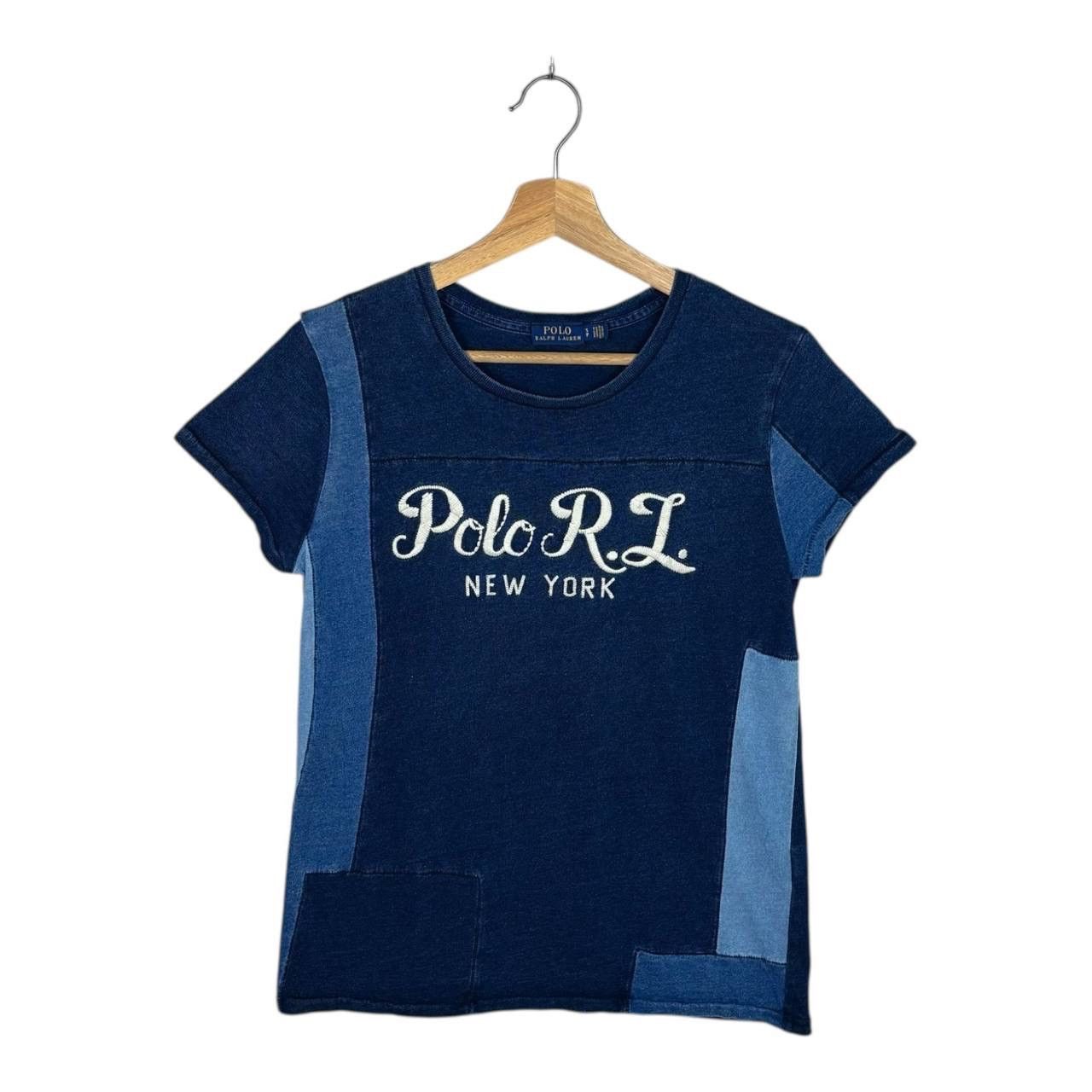 Polo Ralph Lauren Polo Ralph Lauren Patchwork Denim Logo Tee - Size S Size S / US 4 / IT 40 - 1 Thumbnail