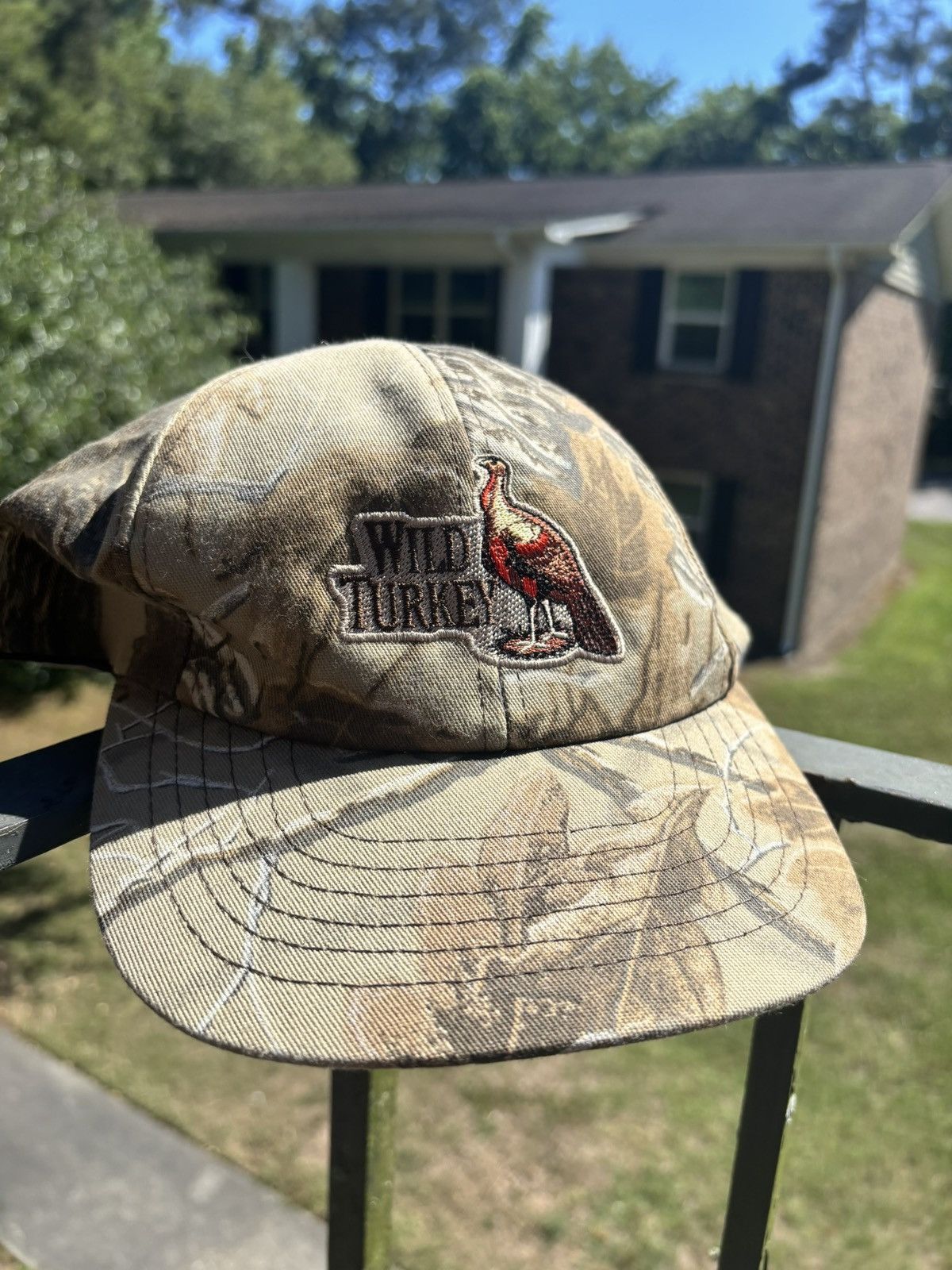 Other Vintage 1990s Wild Turkey Bourbon Whiskey Camo Hat Size ONE SIZE - 7 Thumbnail