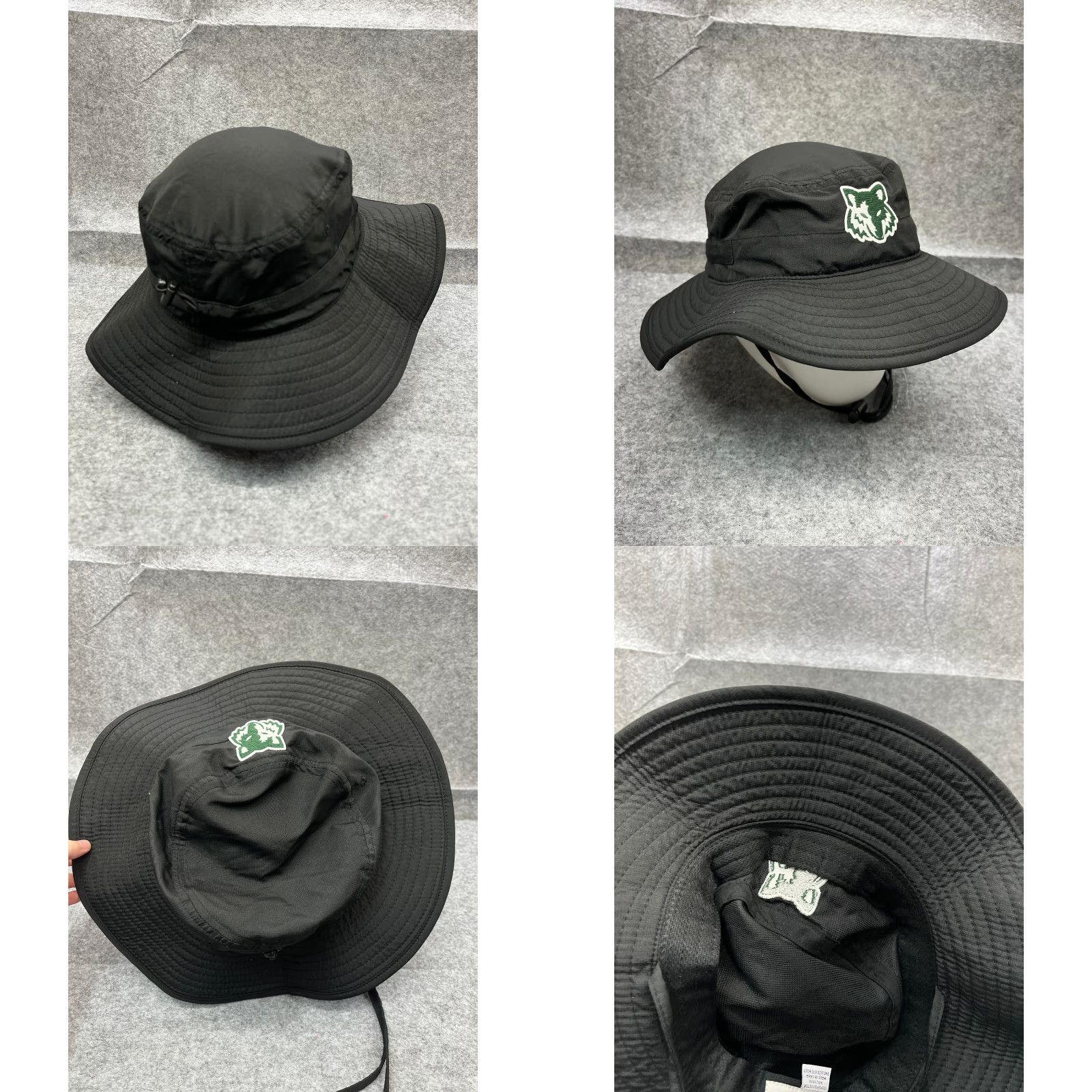 Vintage The Game Green Canyon Wolves The Game Sun Bucket Hat Adult One Size Black 100% Polyester Size ONE SIZE - 8 Thumbnail