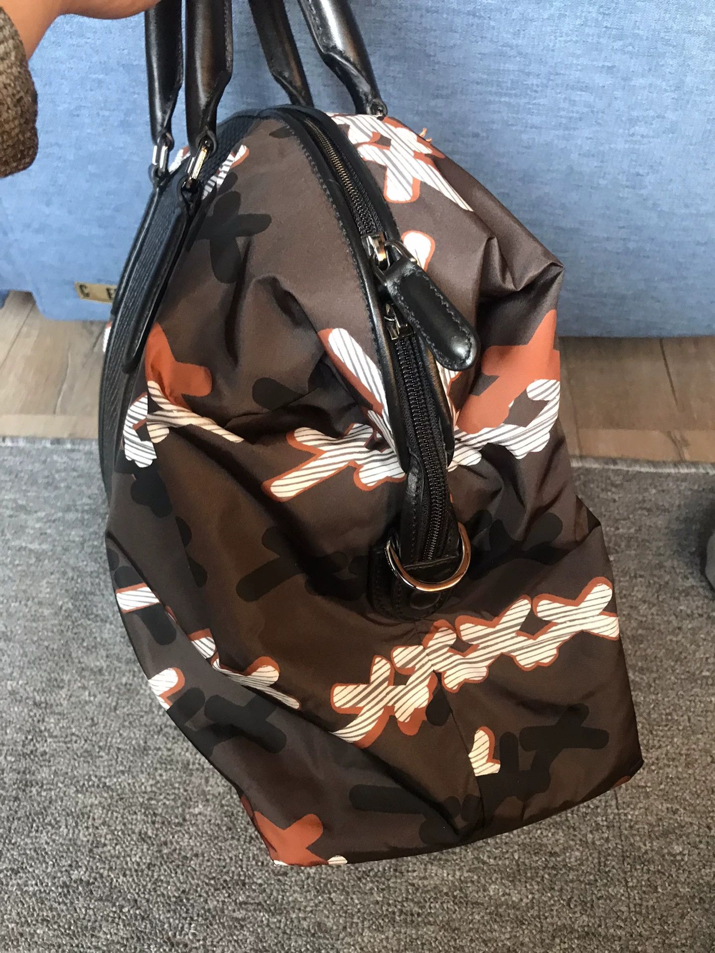 Ermenegildo Zegna Zegna Couture Nylon Leather Travel Bag XXX Print Size 42 - 3 Thumbnail