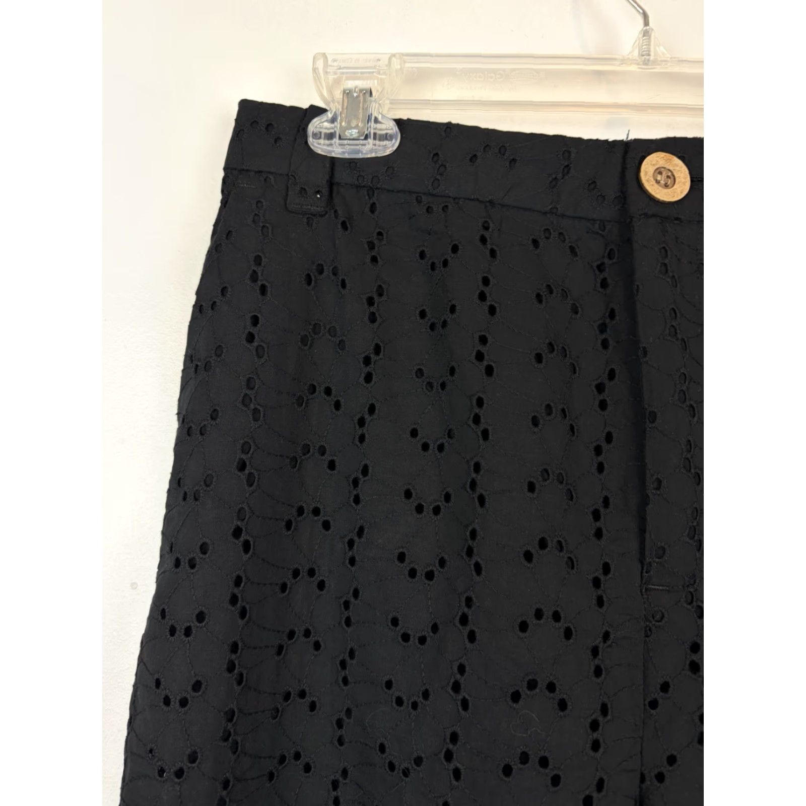 Zara Zara Pants Women Large Wide-Leg Black Cotton Beaded Embroidered Pocket Elastic Waist Dry Casual Beach Vintage No Size 36" / US 14 / IT 50 - 4 Thumbnail