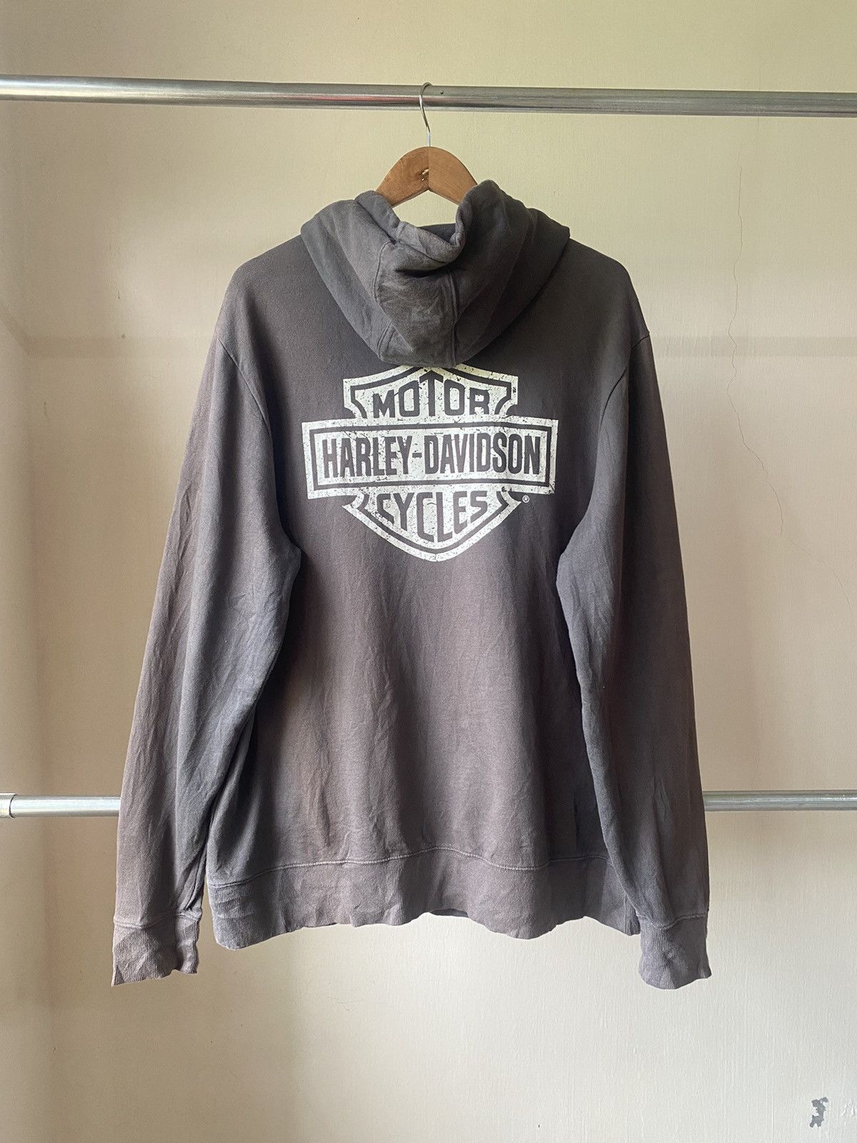 Harley Davidson × Vintage Faded Harley Davidson Pullover Hoodie 90s Y2K Size US XL / EU 56 / 4 - 7 Thumbnail