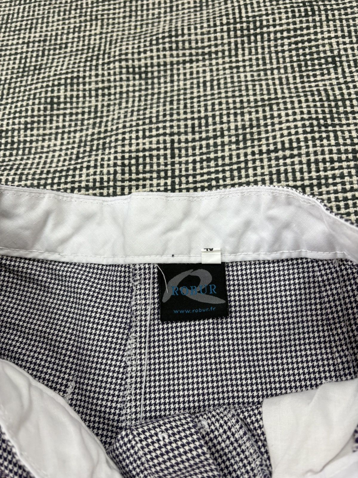 Vintage Vintage French work baker houndstooth light pants chore Size US 30 / EU 46 - 4 Thumbnail