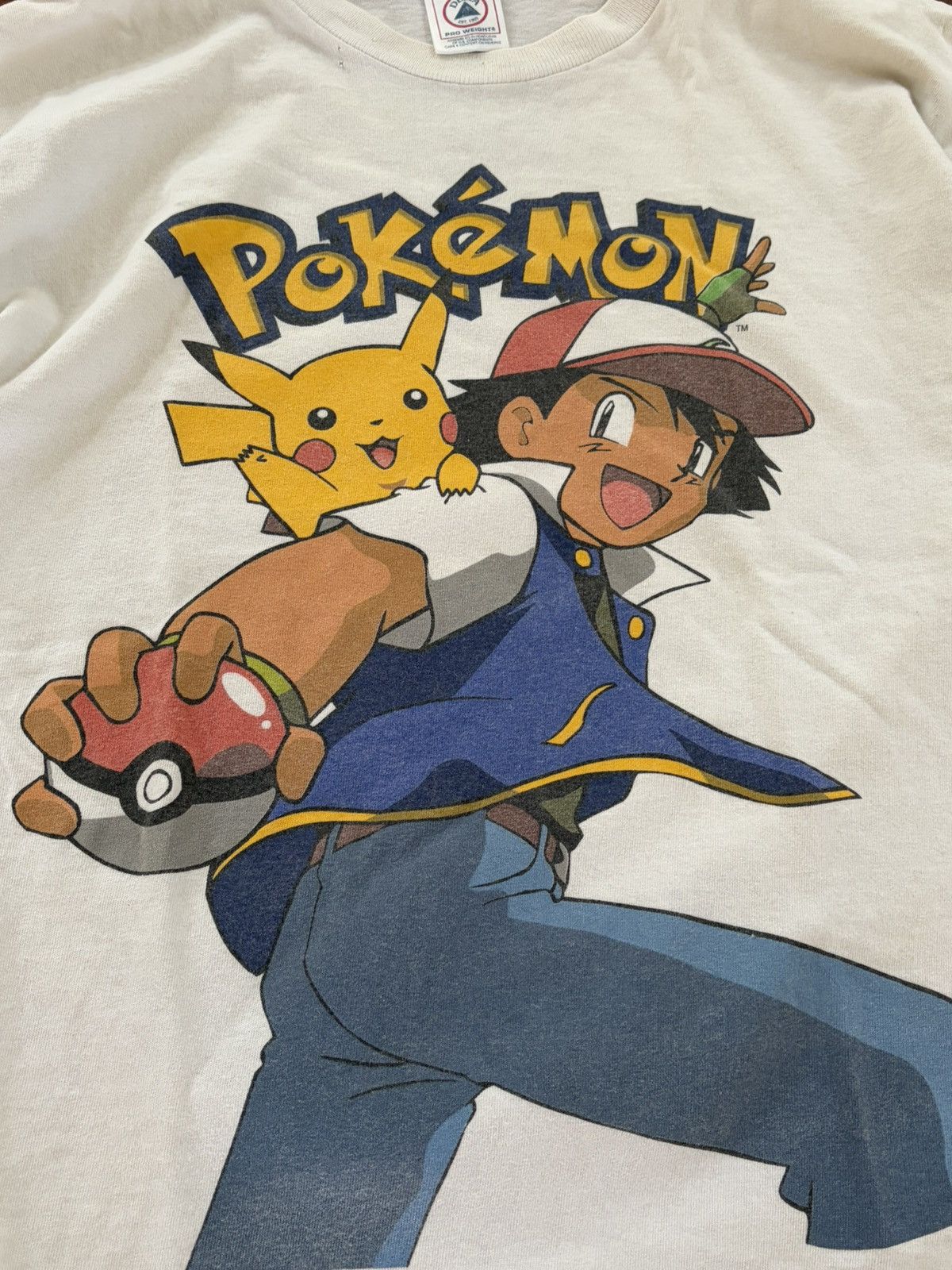 Pokemon Vintage 1999 White Ash Ketchum Pikachu Pokemon Shirt Size US S / EU 44-46 / 1 - 2 Thumbnail
