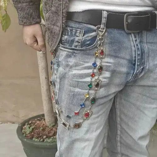 Other 2 Layer Waist Punk Wallet Chain Pant Waist Size ONE SIZE - 6 Thumbnail