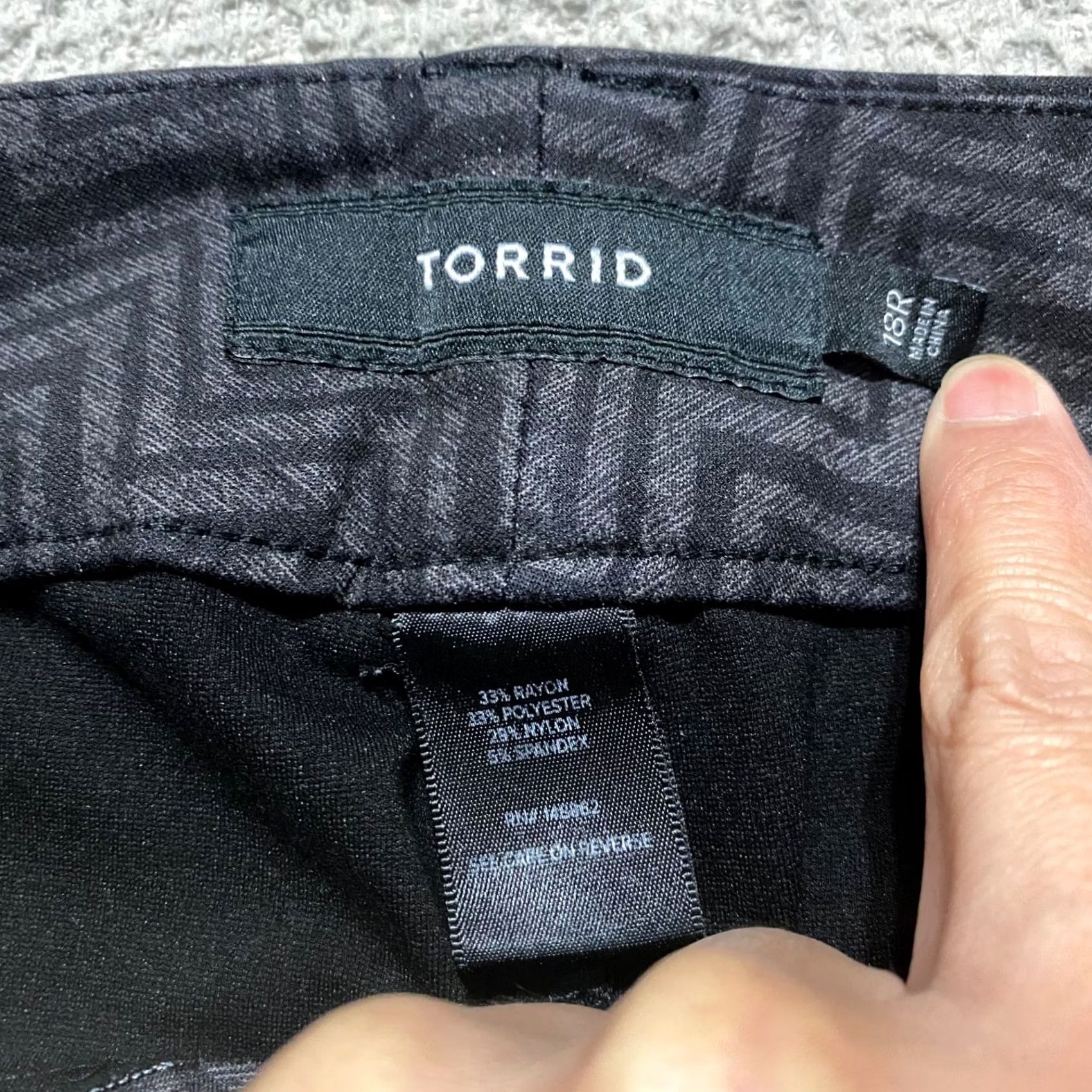 Torrid Torrid Womens Pants Gray Striped Ankle Trouser Business Casual Size 18 Plus Size 40" / US 18 - 3 Thumbnail
