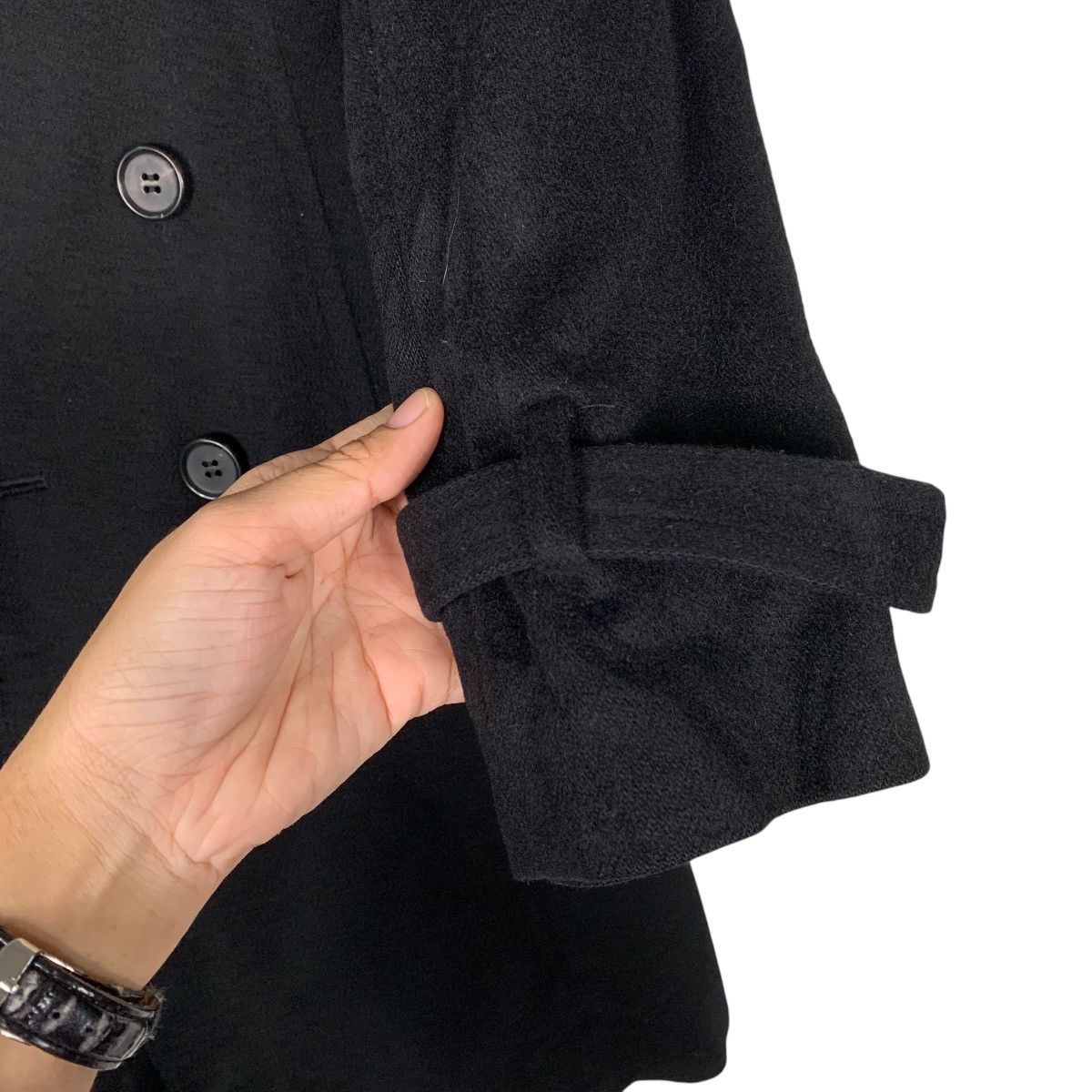 Japanese Brand Kiyoko Takase Japanese Designer Double Breasted Coat Size S / US 4 / IT 40 - 14 Thumbnail