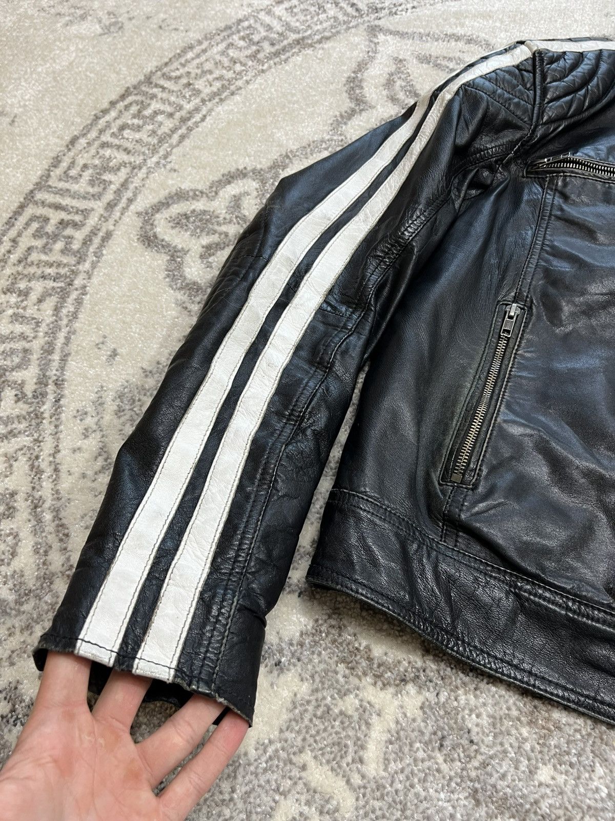 Vintage Vintage leather jacket motorbike jacket distressed archive Size S / US 4 / IT 40 - 5 Thumbnail