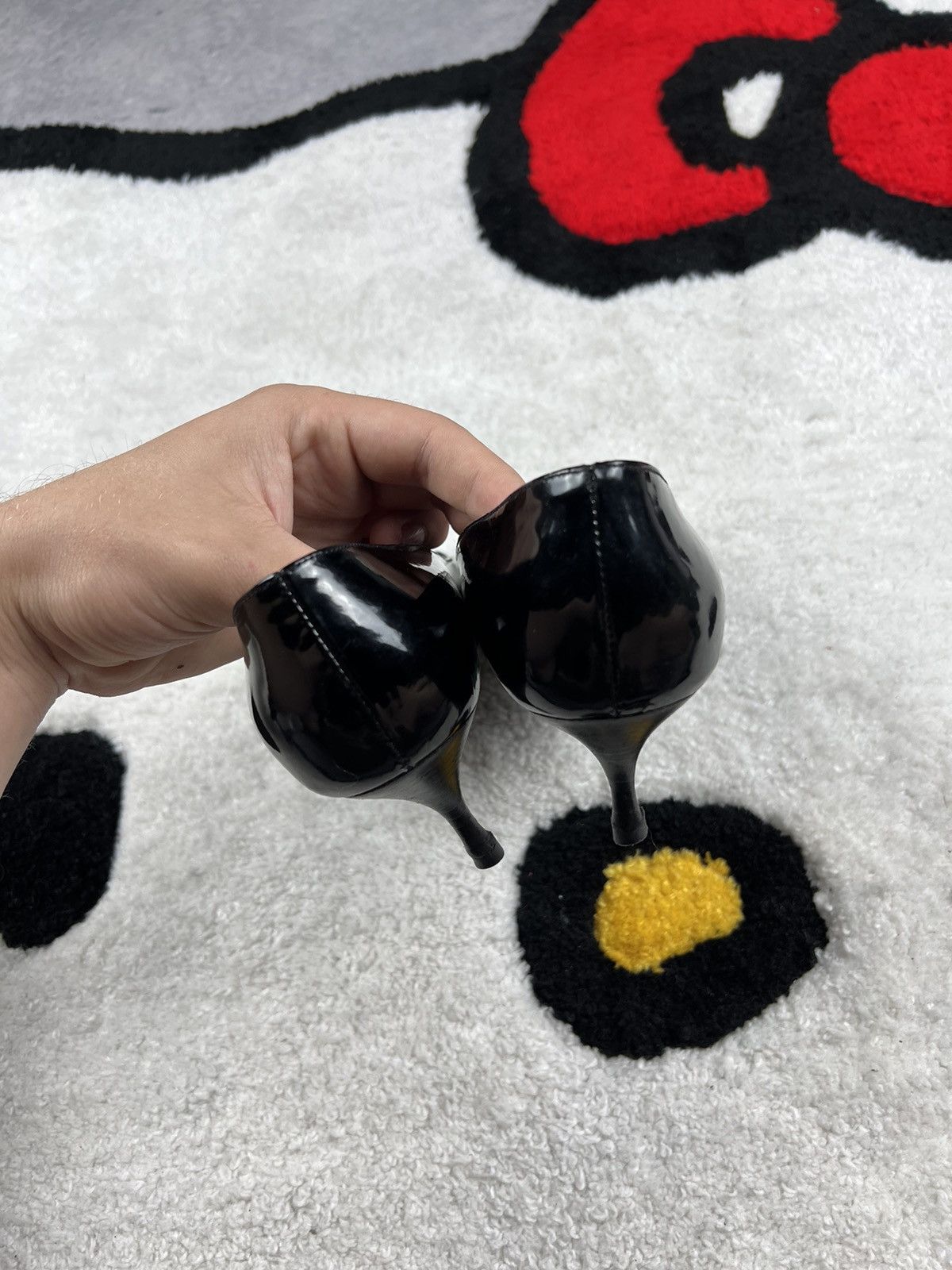 Celine Vintage Celine Luxury Italy Leather Black Pumps Y2K Heels Size US 6 / IT 36 - 14 Thumbnail