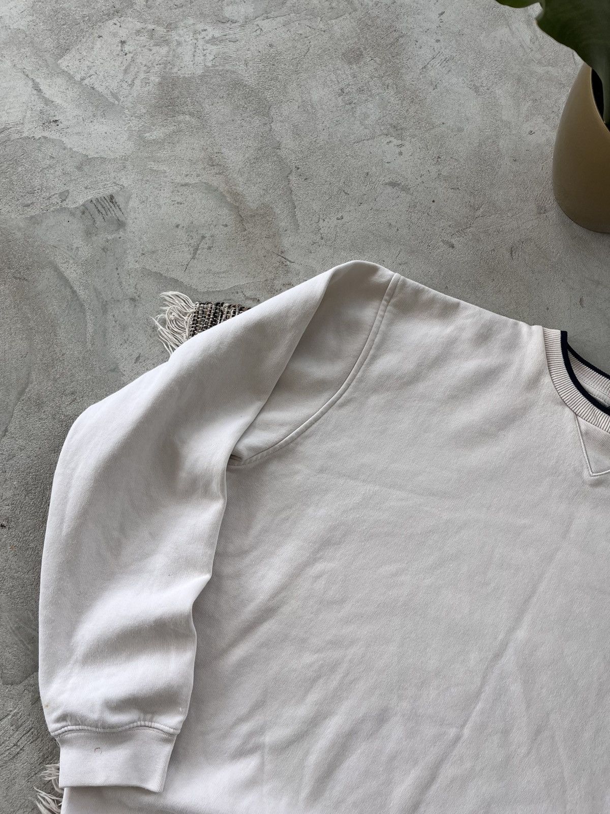 Nike × Vintage Vintage Nike Sweatshirt Beige Blank Faded Y2K Blank sk8 Size S / US 4 / IT 40 - 3 Thumbnail