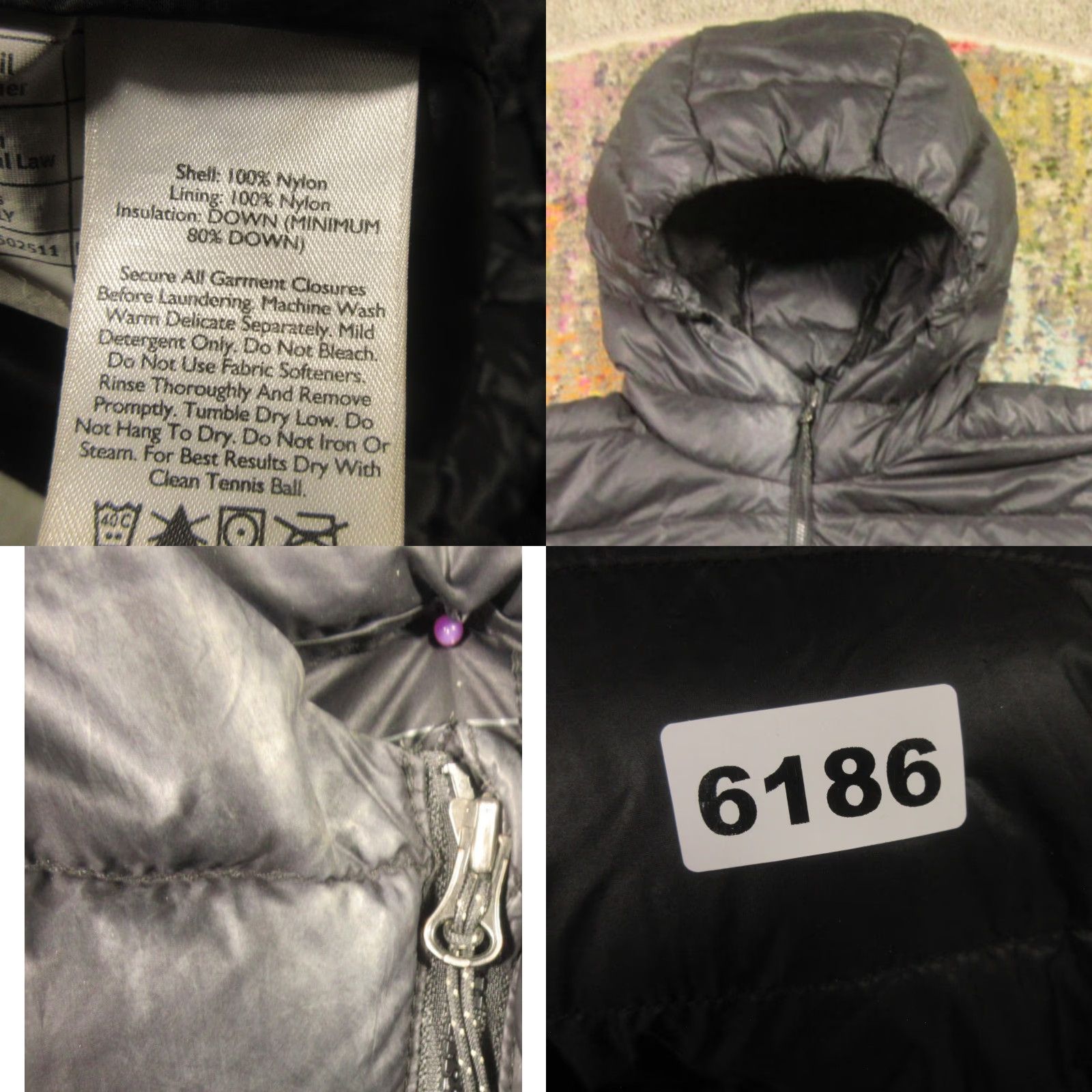 Eddie Bauer VINTAGE Eddie Bauer Down Puffer Jacket Parka Womens XL Black Hooded Lightweight EB650 Size XL / US 12-14 / IT 48-50 - 8 Thumbnail