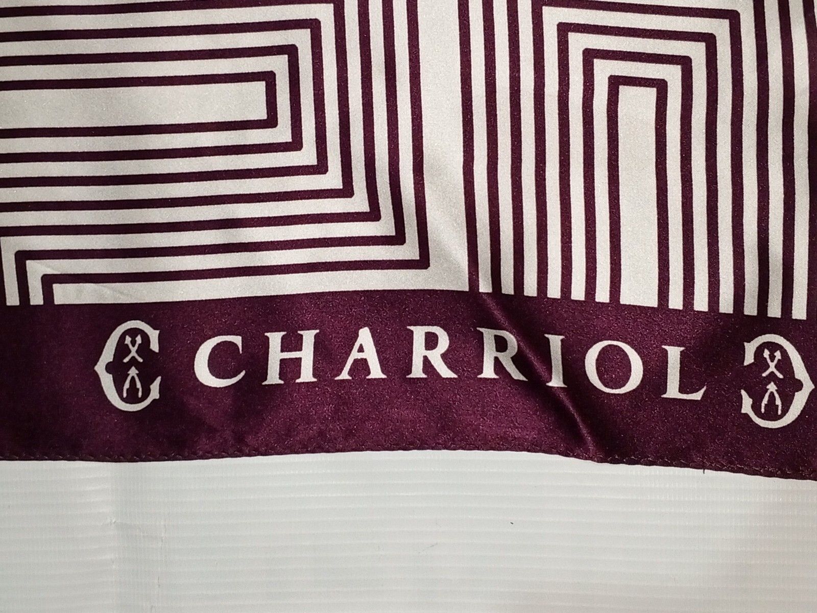 Other CHARRIOL SWISS GENEVA Geometric Cross Purple Silk Scarf Size ONE SIZE - 2 Thumbnail
