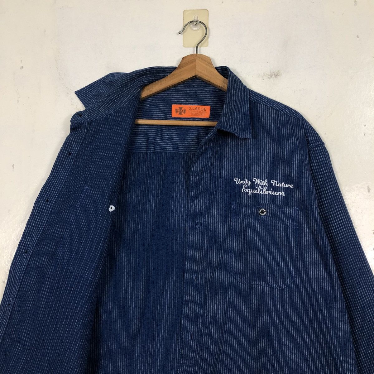 Japanese Brand Vintage Hickory Chore Striped Jacket Open Dich Size US L / EU 52-54 / 3 - 14 Thumbnail