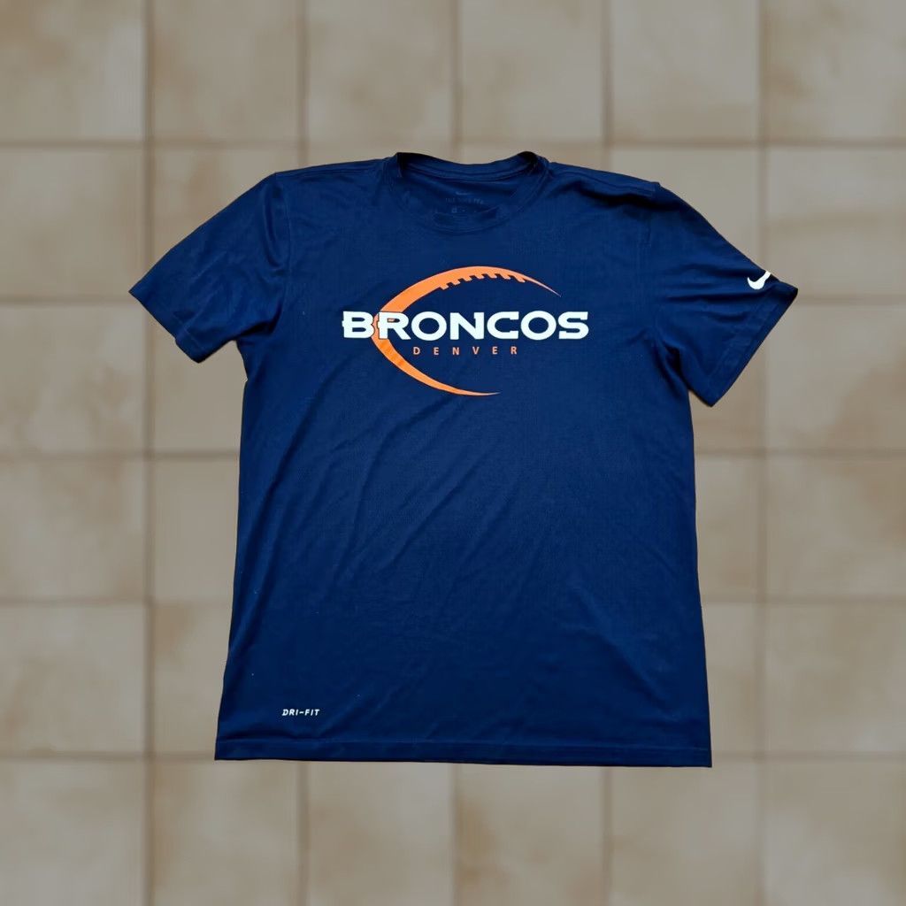 Nike Nike Dri-Fit Denver Broncos Mens Tee Shirt L Blue Shirt Nike Dri-FIT Size US L / EU 52-54 / 3 - 1 Thumbnail