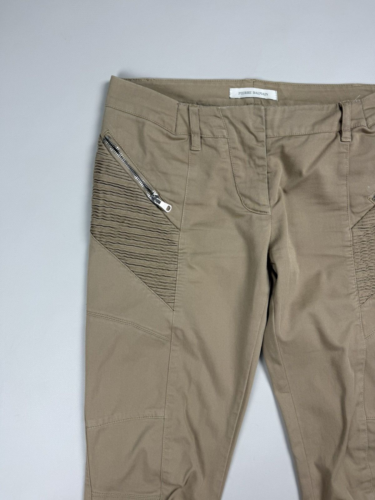 Pierre Balmain Pierre Balmain Ladies Ankle Zip Biker Chino Pants Trousers Size 28" / US 6 / IT 42 - 6 Thumbnail