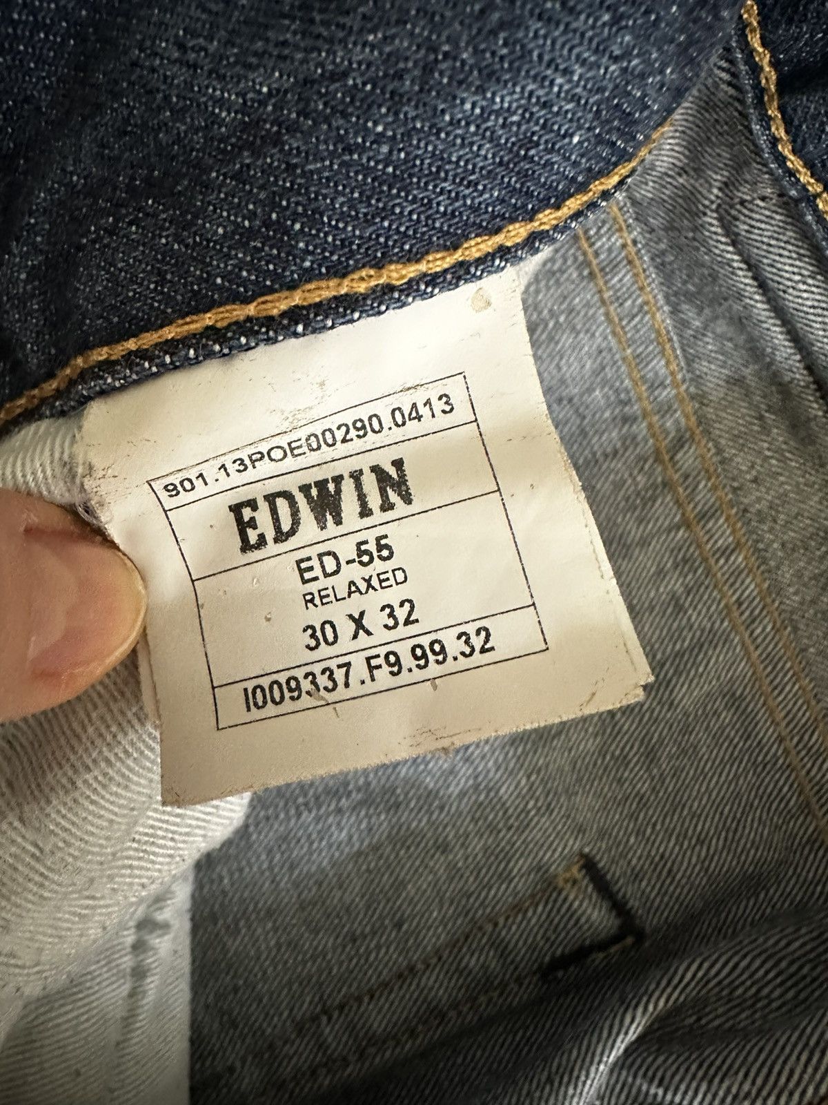 Edwin × Japanese Brand Edwin ED-55 Relaxed Jeans – 30x32 EST Tokyo Japan Size US 30 / EU 46 - 3 Thumbnail
