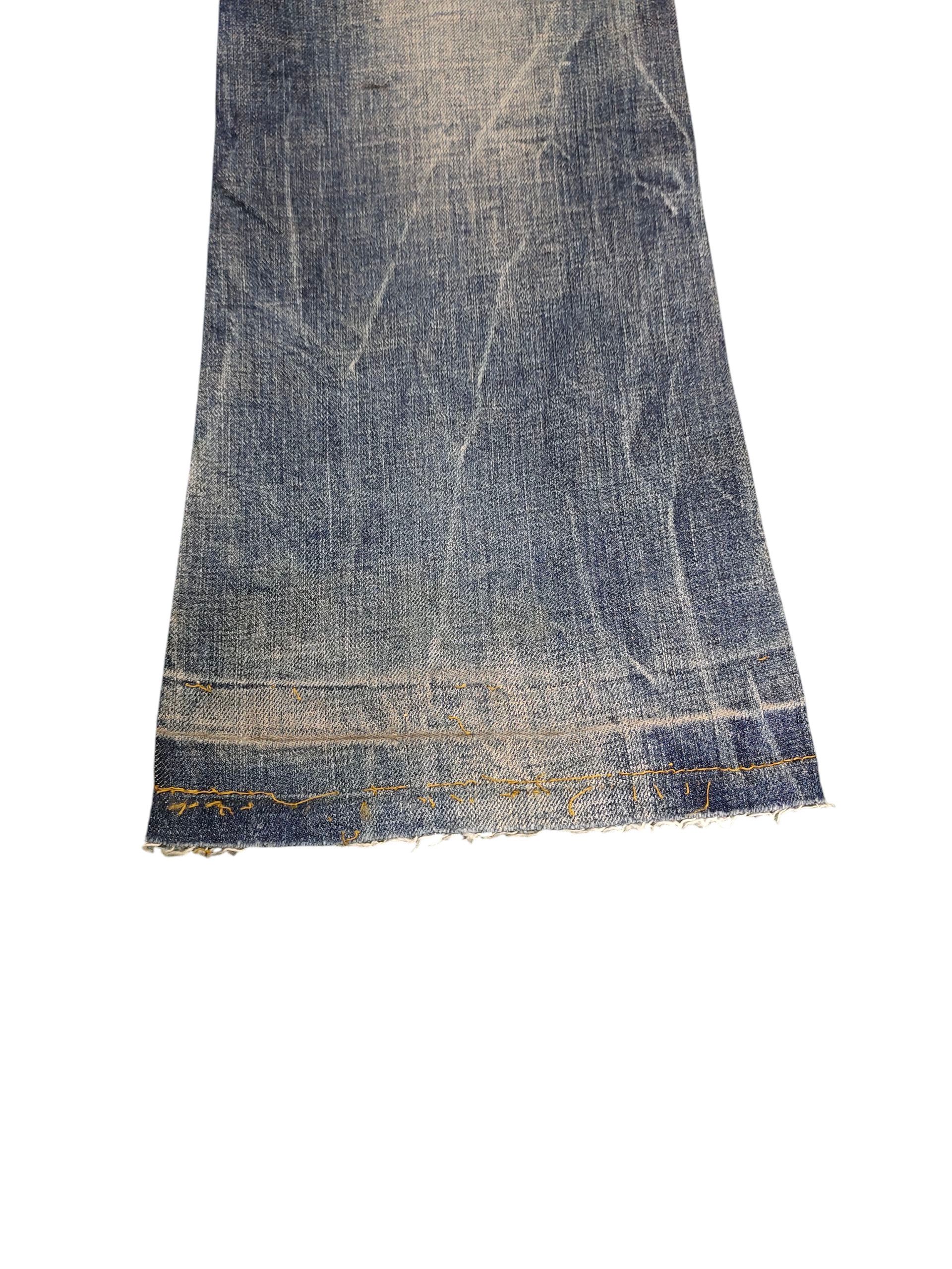 Le Grande Bleu (L.G.B.) Flare Jeans Red Pepper Embroid Distress Bootcut Low Rise Y2k Size US 27 - 6 Thumbnail