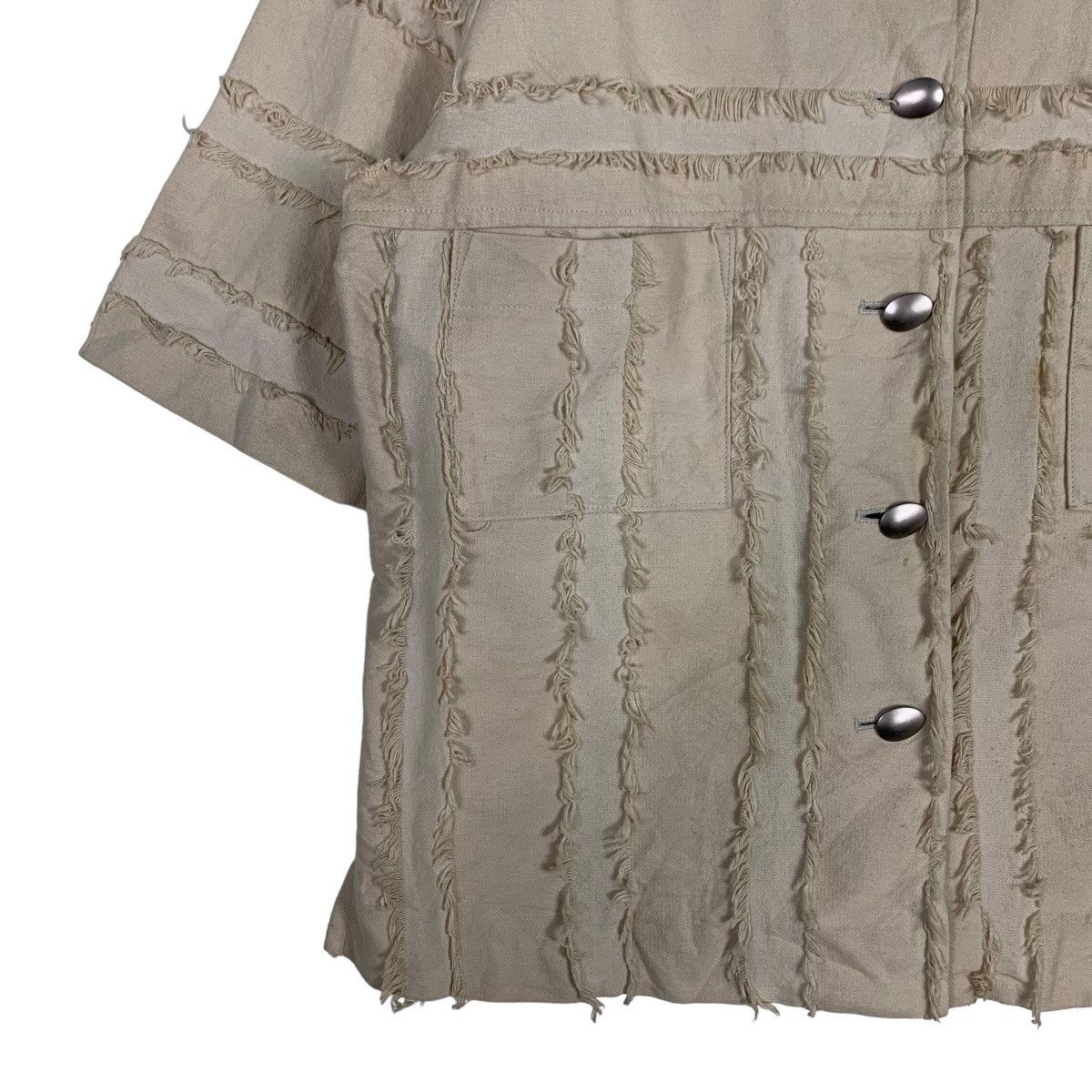 Japanese Brand LEOBOUSTYLE Made in Japan Short Sleeve Blouse #0535-C25 Size ONE SIZE - 3 Thumbnail
