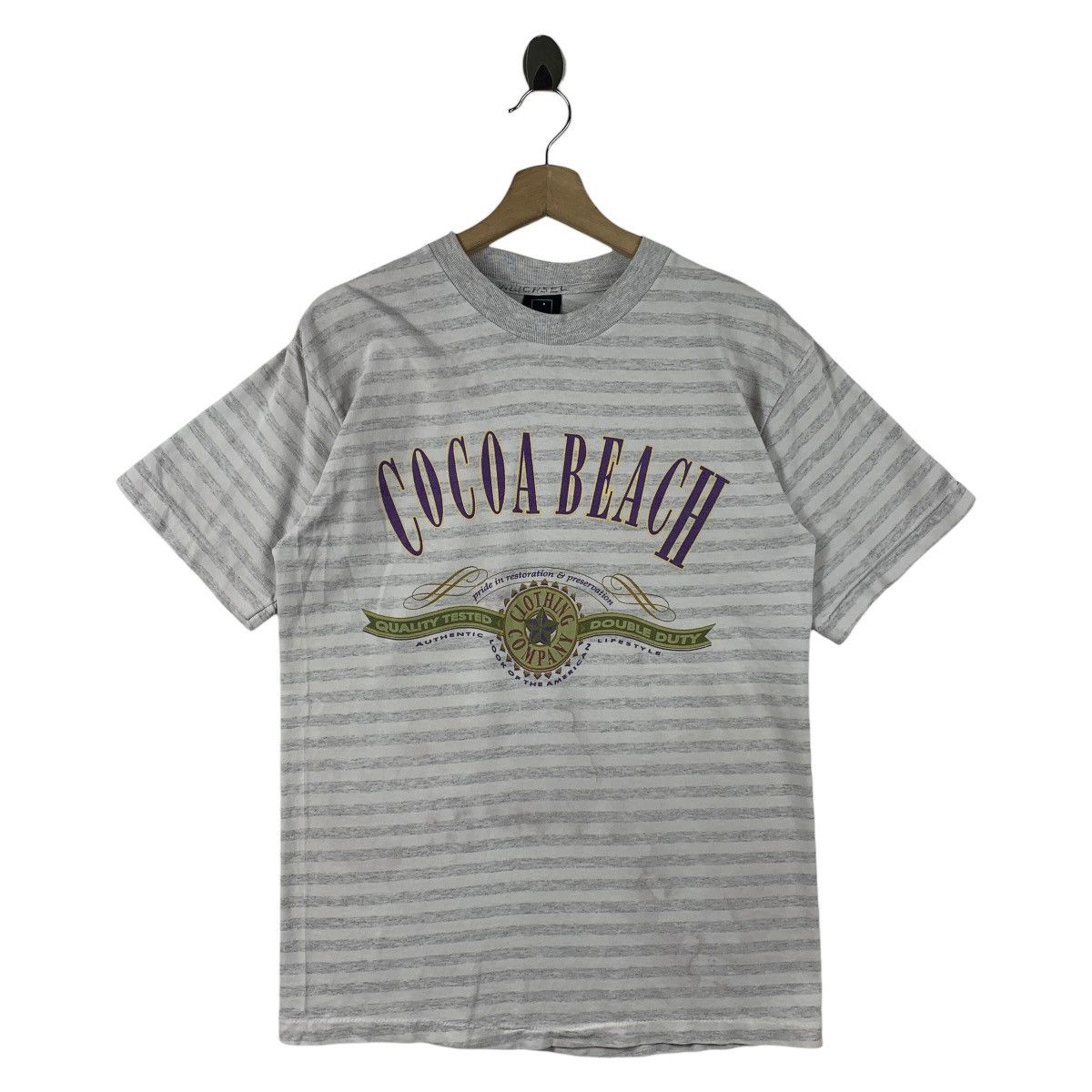 Vintage Vintage 90s COCOA BEACH hawaii big logo Surfing tee Size US L / EU 52-54 / 3 - 1 Thumbnail
