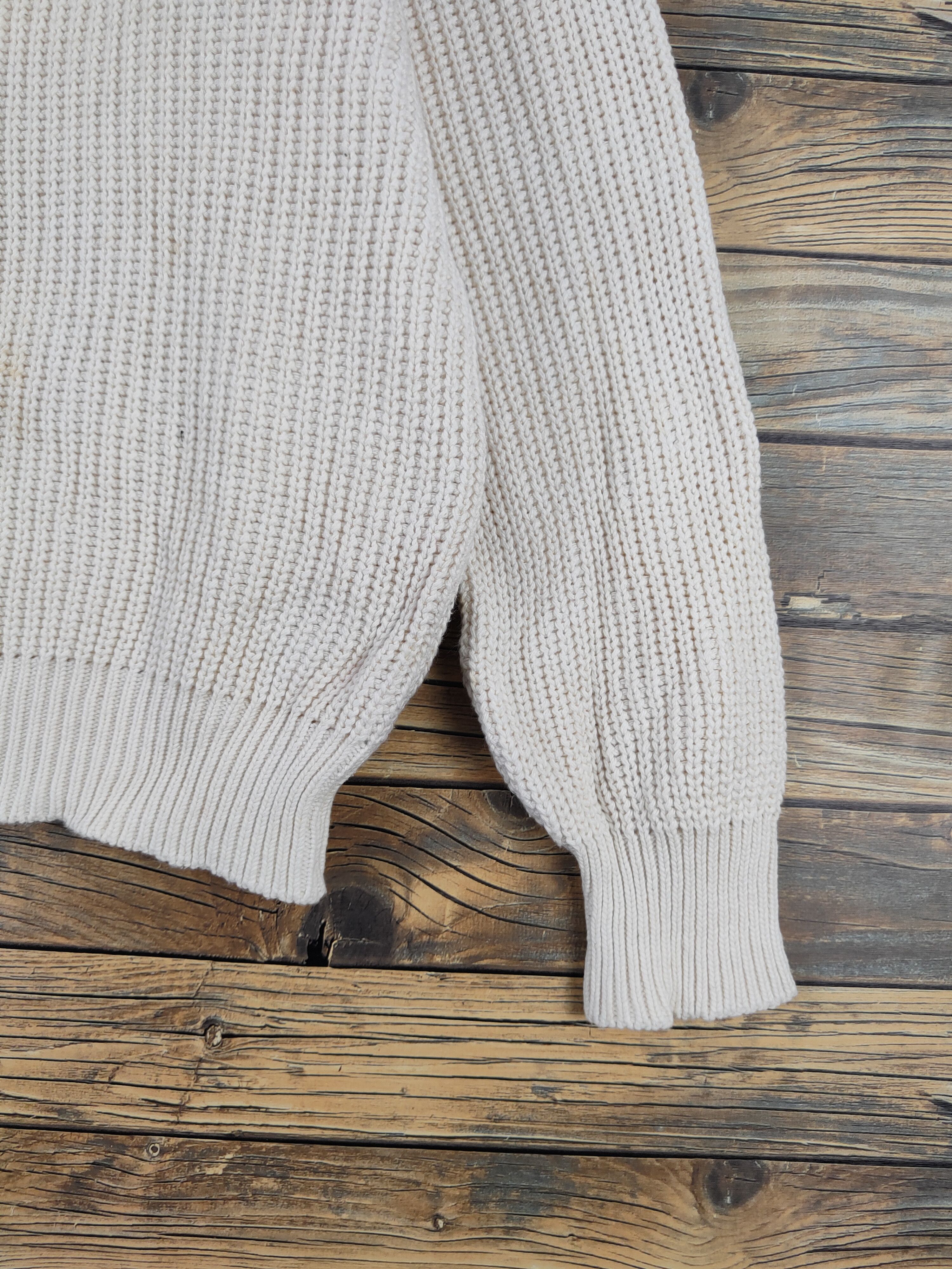 Homespun Knitwear Saburoku Ivory Knitwear Sweatshirts #W2106 Size US M / EU 48-50 / 2 - 6 Thumbnail