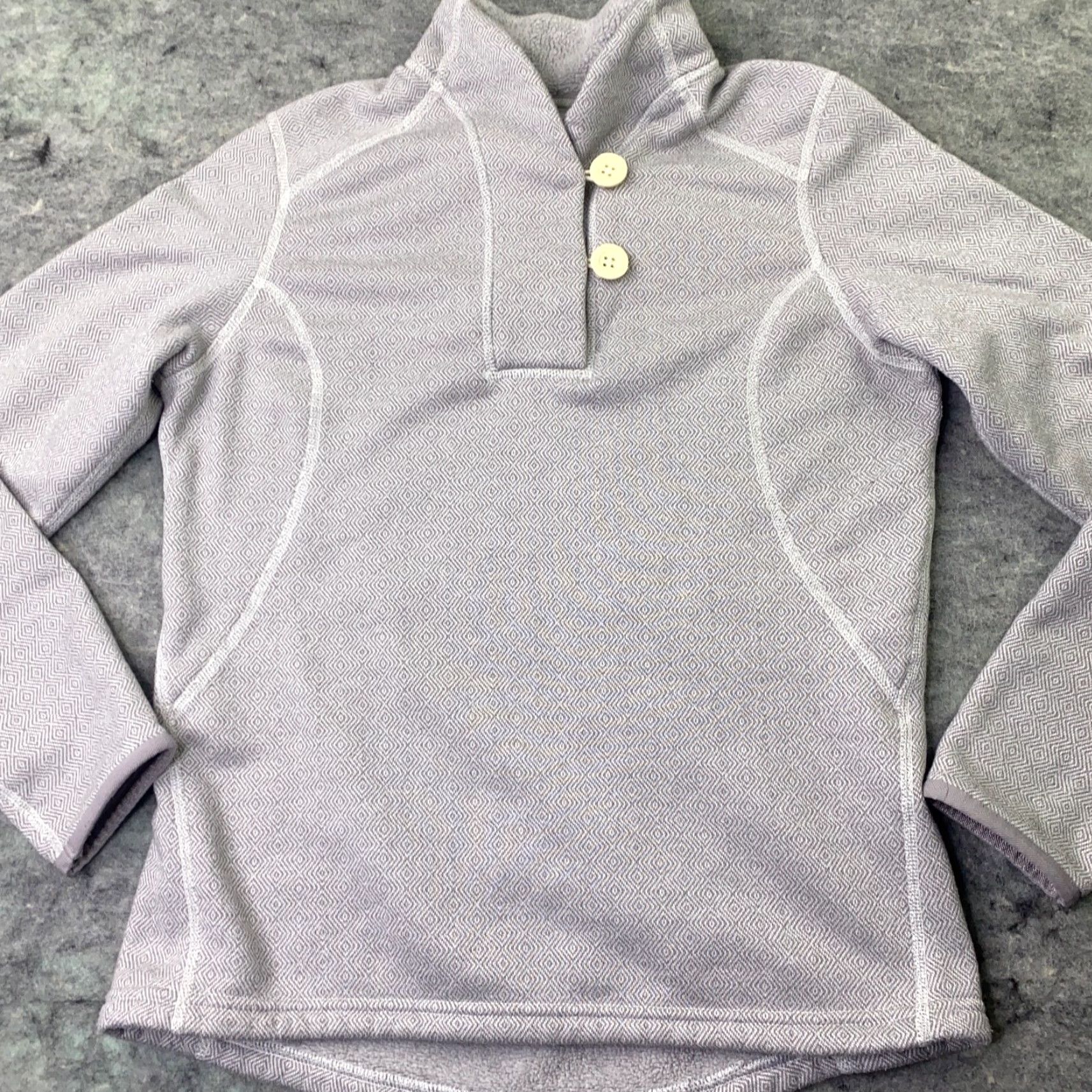 The North Face The North Face Womens Shirt Top M Gray 1/4 Button Fleece Mock Neck Pullover Size M / US 6-8 / IT 42-44 - 2 Thumbnail