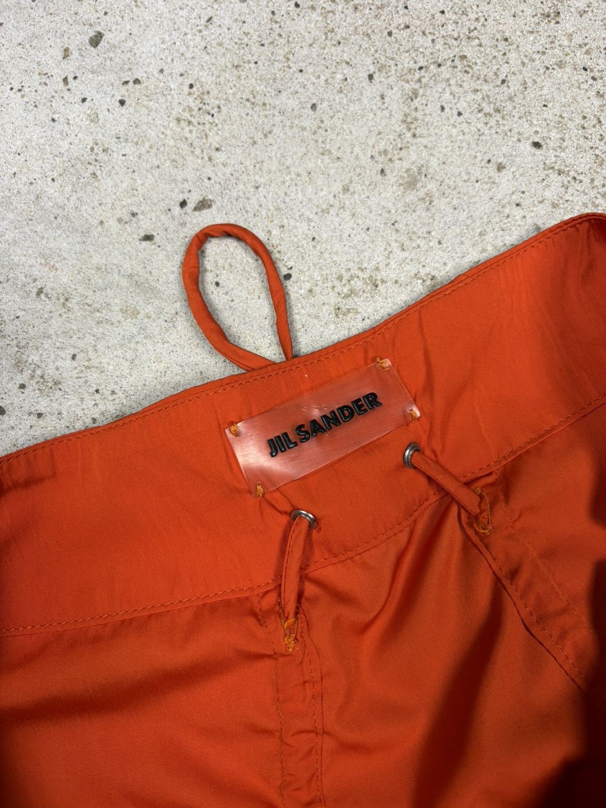 Jil Sander Vintage 2000s Jil Sander Orange Red Drawstring Skirt Size 25" / US 0 / IT 36 - 8 Thumbnail