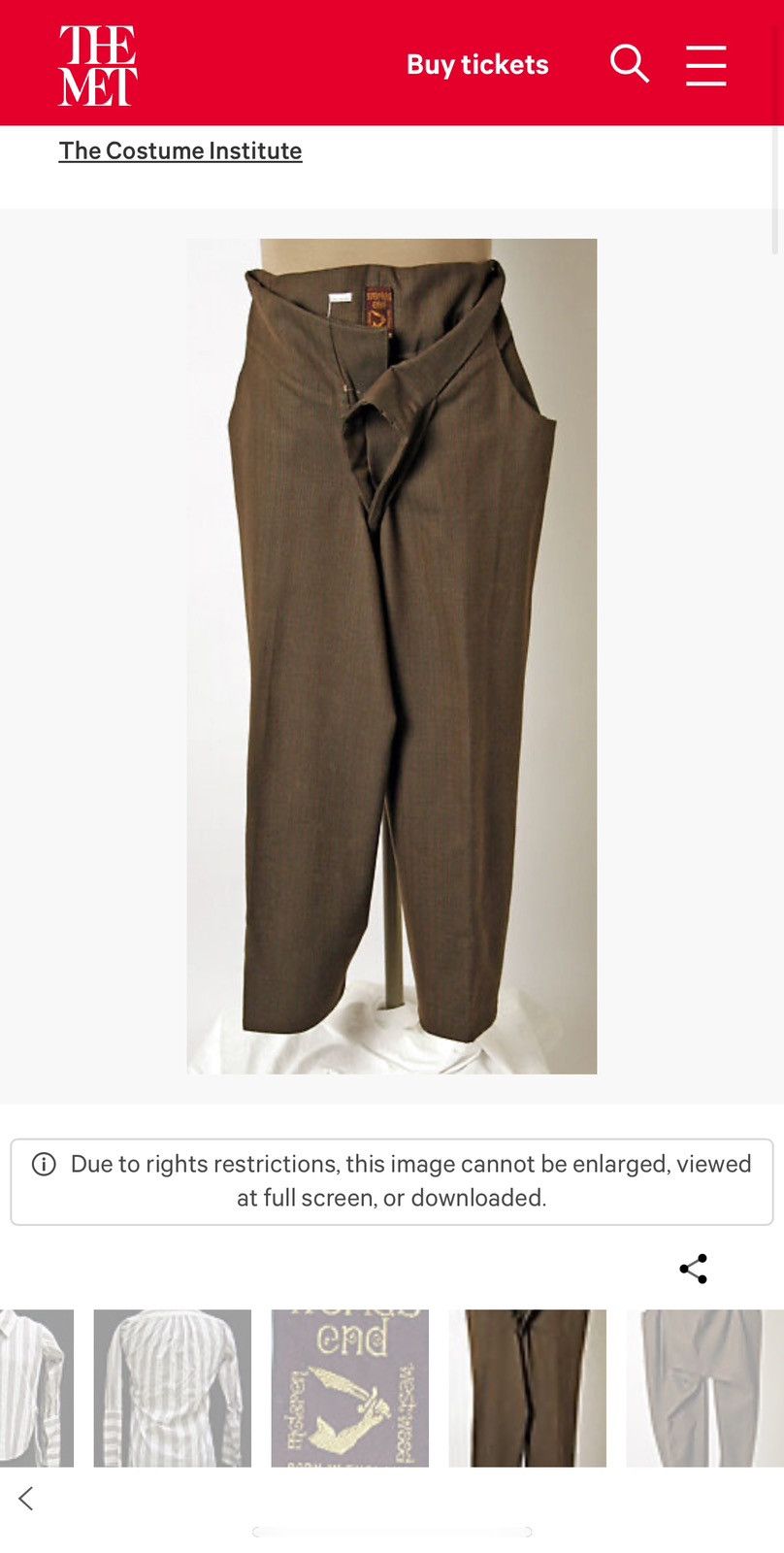 Malcolm McLaren 1981 “Pirate Collection” Buccaneer Deformed Pants Size US 30 / EU 46 - 2 Thumbnail
