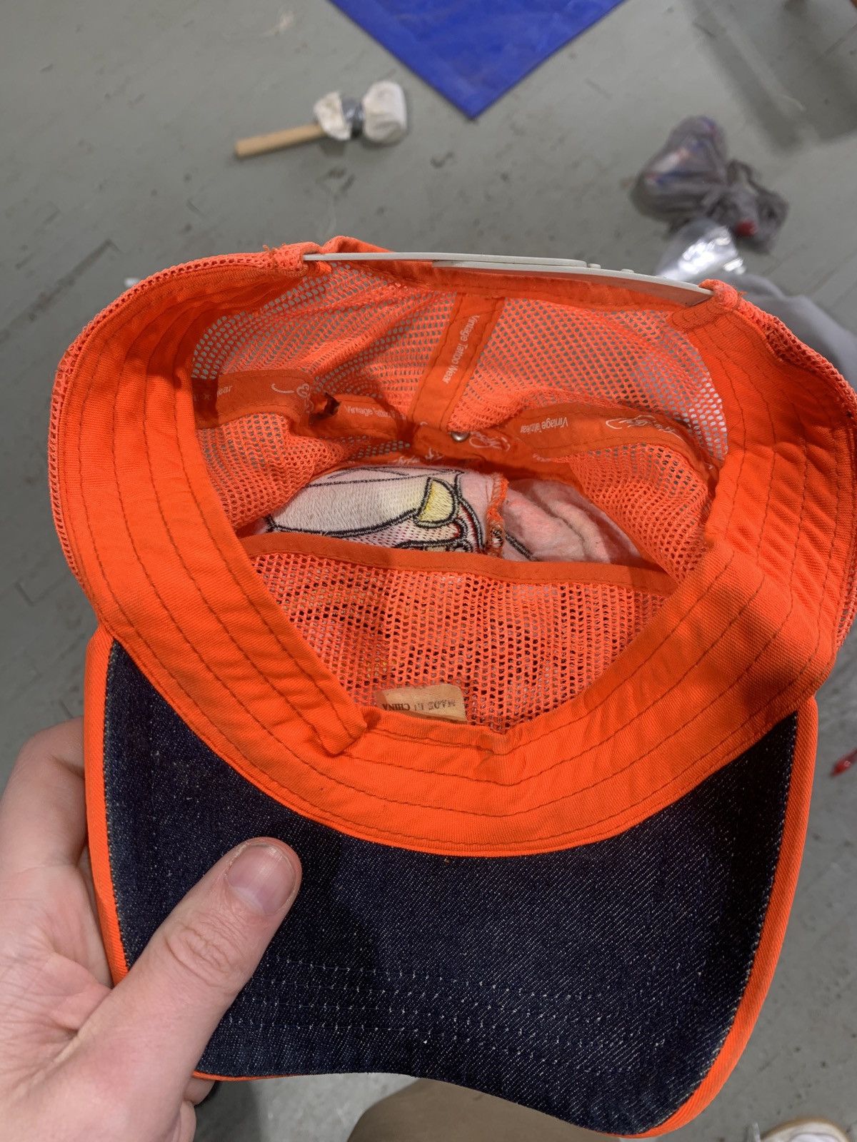 Ed Hardy Orange on orange Ed Hardy Mopping Sailor Devil trucker hat Size ONE SIZE - 4 Thumbnail