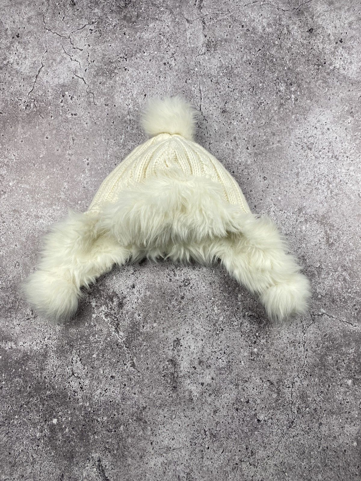 Japanese Brand × Vintage Y2K Faux Fur Ushanka Vintage Fuzzy Warm Trapper knitted Hat Size ONE SIZE - 3 Thumbnail
