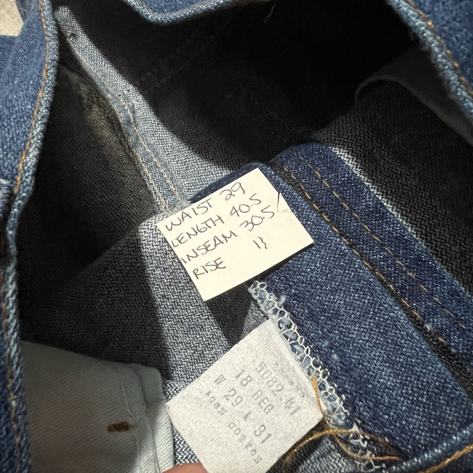 Vintage VTG Women's Dark Wash Western Boot Cut Denim Jeans USA 70s Size 29" - 5 Thumbnail