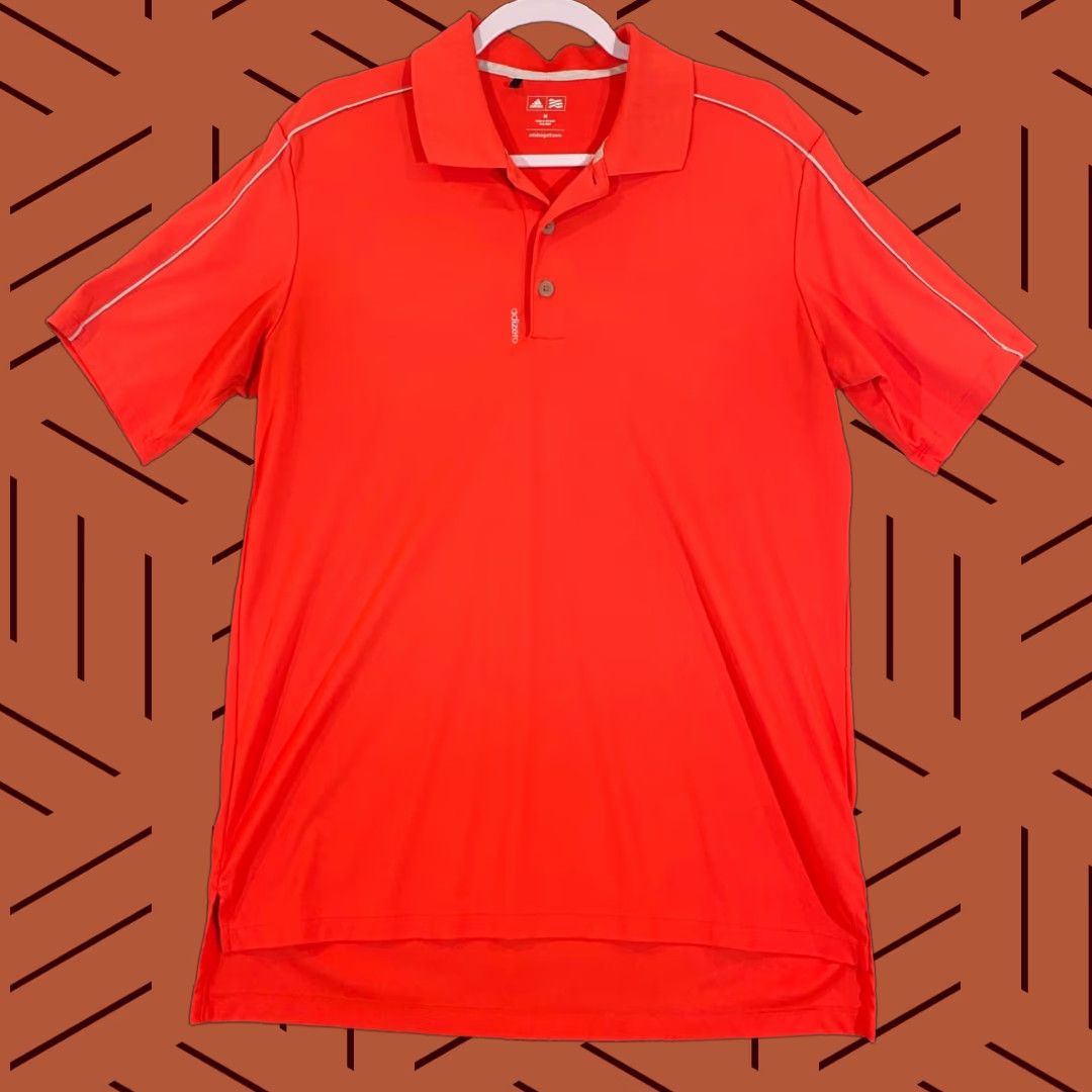 Adidas ADIDAS Polo Shirt Mens Medium Reddish Orange Golf Performance Casual Sport S/S Polo Shirt Mens Orange Golf Adidas Shirt Mens M Size US M / EU 48-50 / 2 - 1 Thumbnail