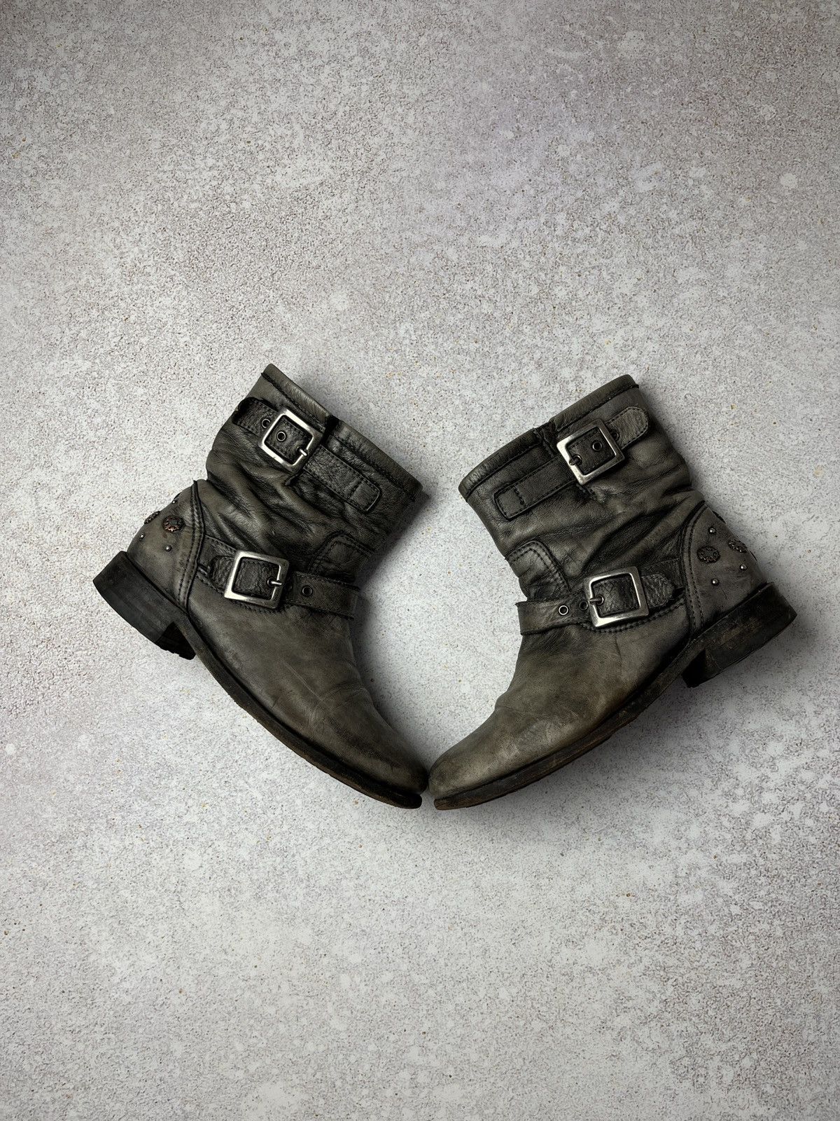 Vintage Sendra Avant-Garde Leather Cowboy Boots Size 40
