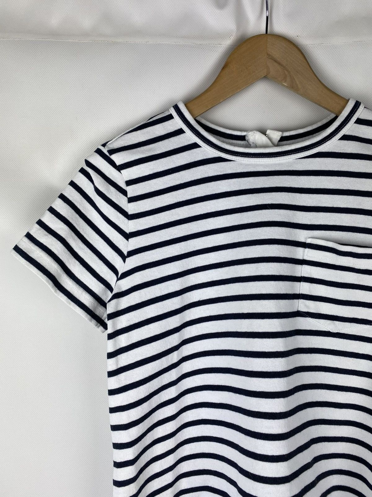 Japanese Brand × Sacai Sacai ladies striped back zip chest pocket t shirt size 3 Size L / US 10 / IT 46 - 4 Thumbnail