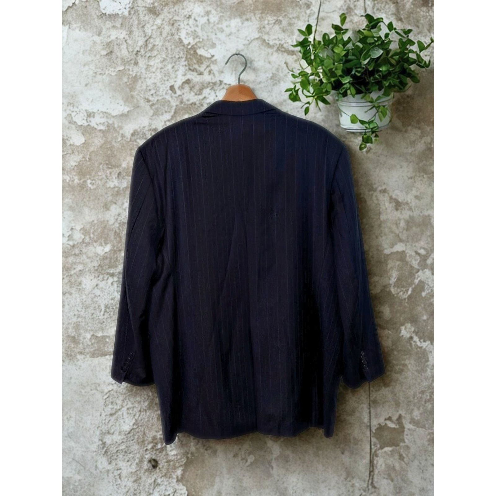 Burberry Burberry London 100% Wool Pinstripe Blazer Sport Coat 46L Size 46L - 3 Thumbnail
