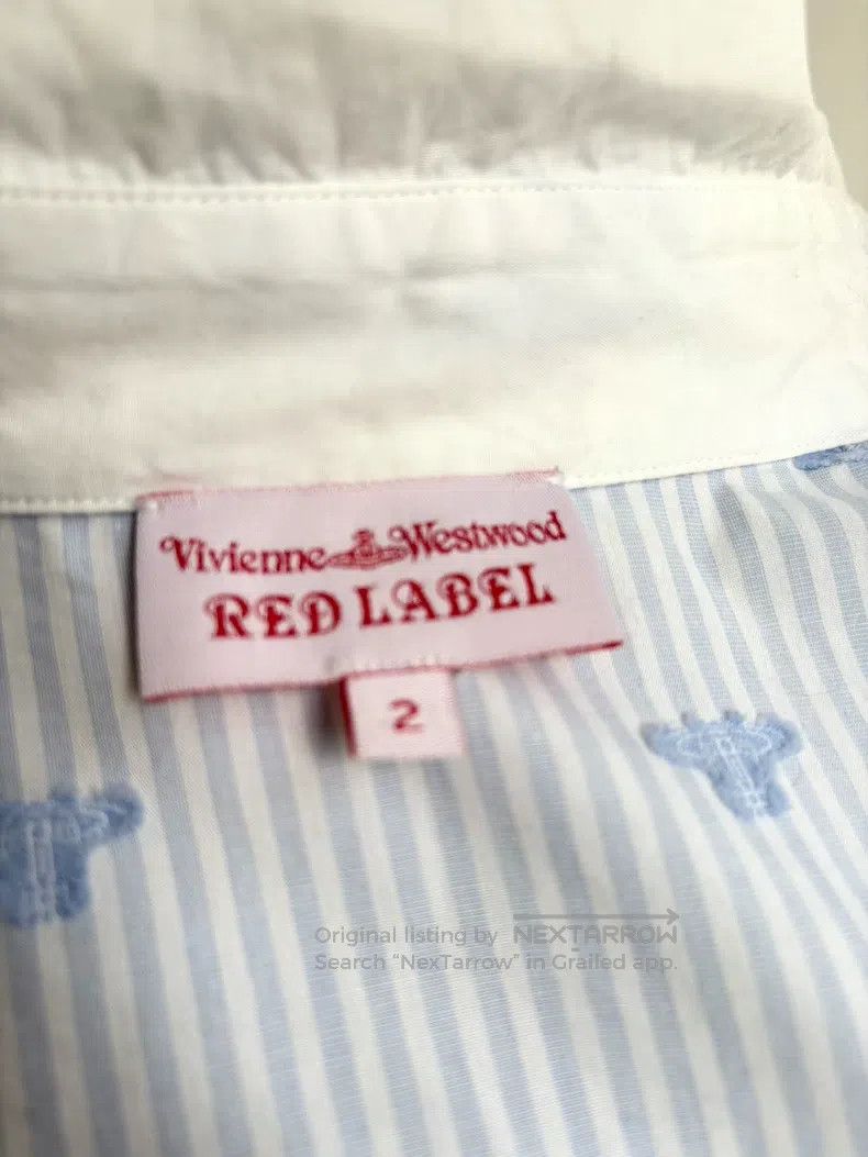 Vivienne Westwood Vivienne Westwood Vintage Blue Striped Saturn Printed Shir Size M / US 6-8 / IT 42-44 - 5 Thumbnail