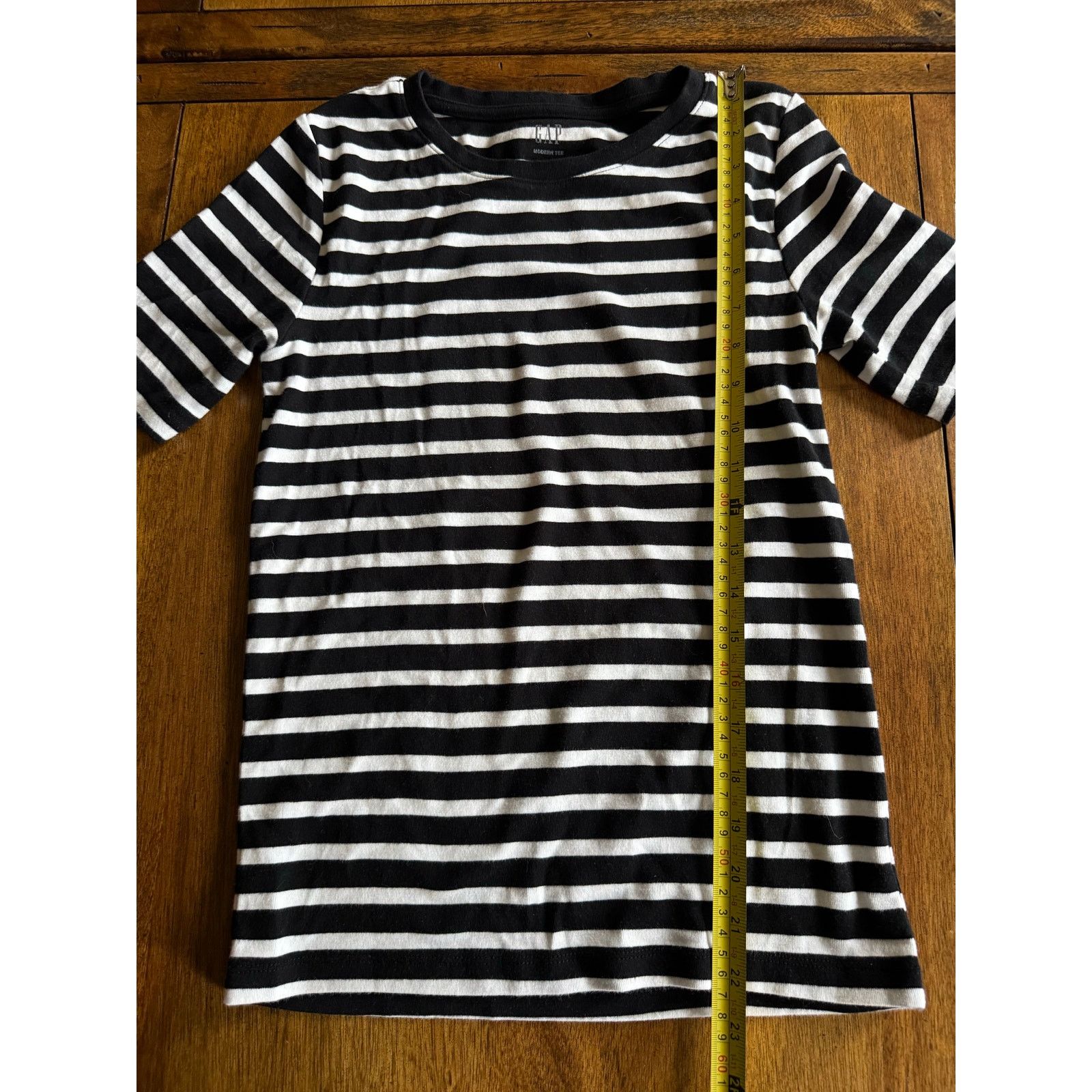 Gap GAP Modern Tee Striped Black White Short Sleeve Size S Size S / US 4 / IT 40 - 7 Thumbnail