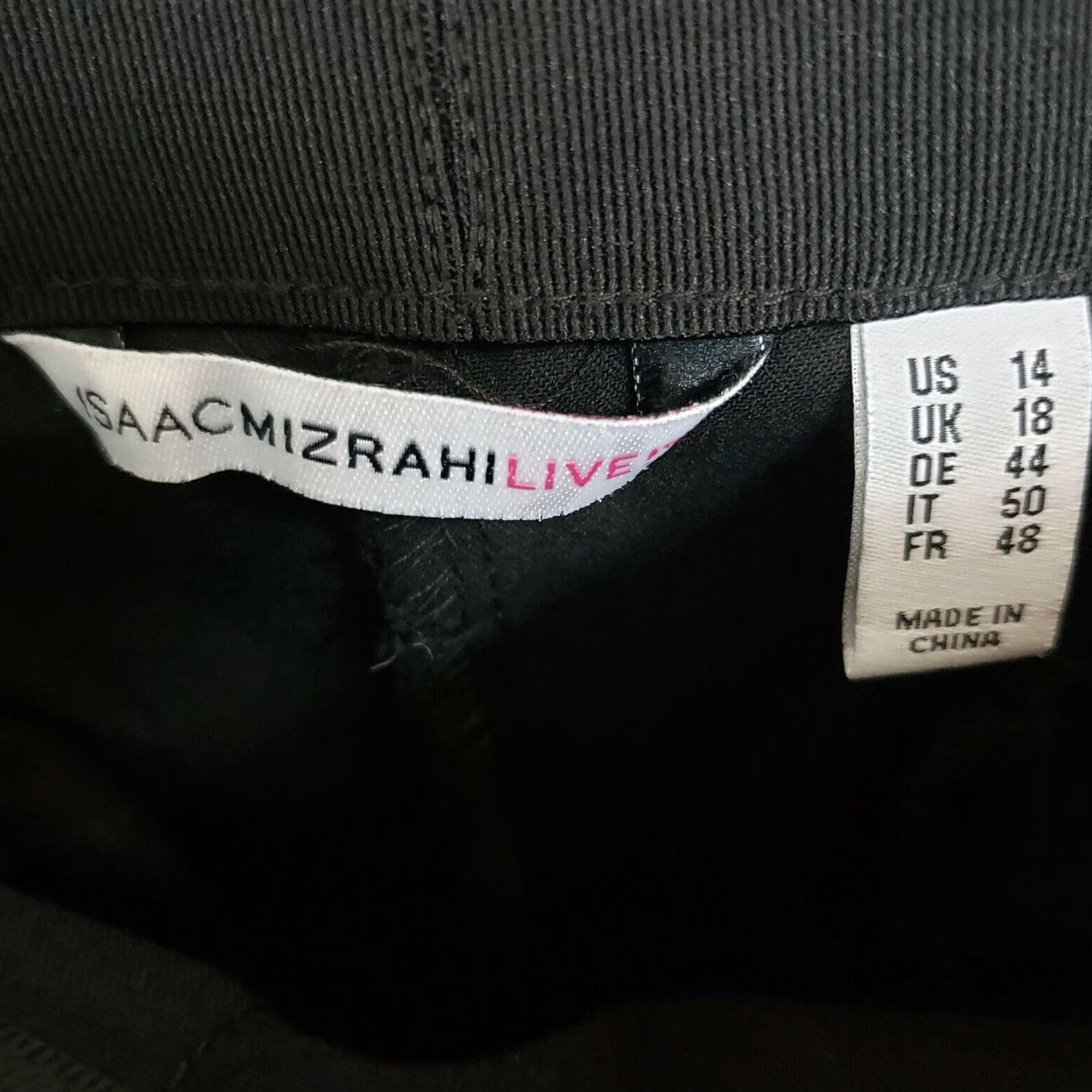 Isaac Mizrahi Isaac Mizrahi Womens Cropped Pants Sz 14 Black Pull On Mid Rise Cotton Blend Pants Size 36" / US 14 / IT 50 - 6 Thumbnail