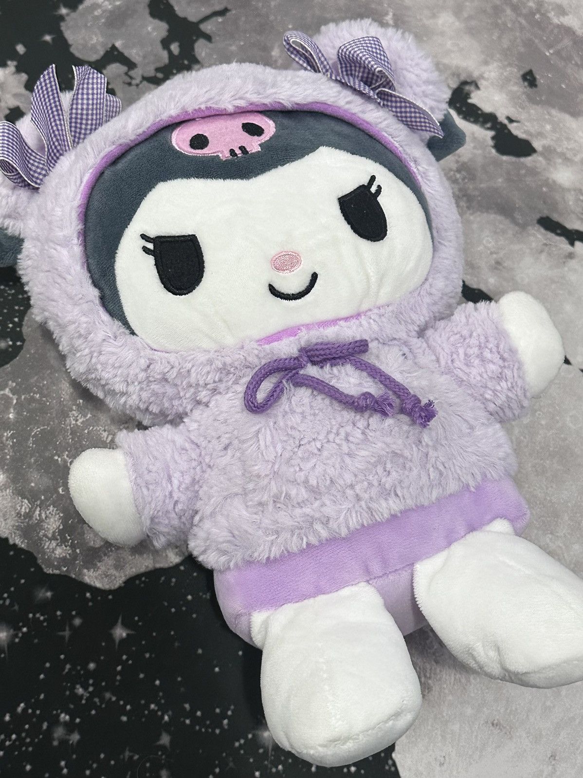 Other Sanrio Kuromi Character Fluffy Hoodie Plush Size ONE SIZE - 3 Thumbnail