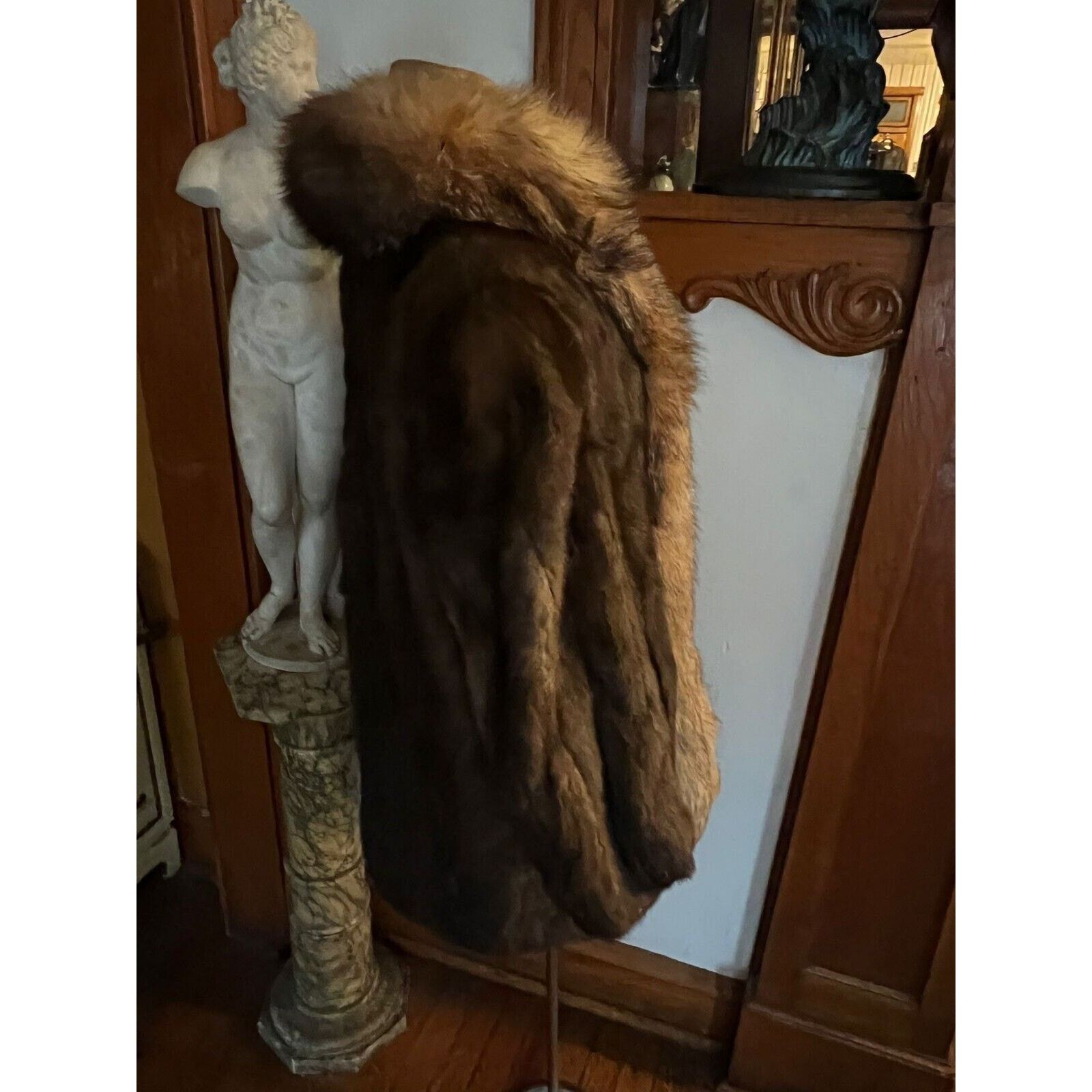 Fox Racing 3/4 GORGEOUS REAL SILVER FOX & MINK FUR COAT JACKET SIZE M Size M / US 6-8 / IT 42-44 - 4 Thumbnail