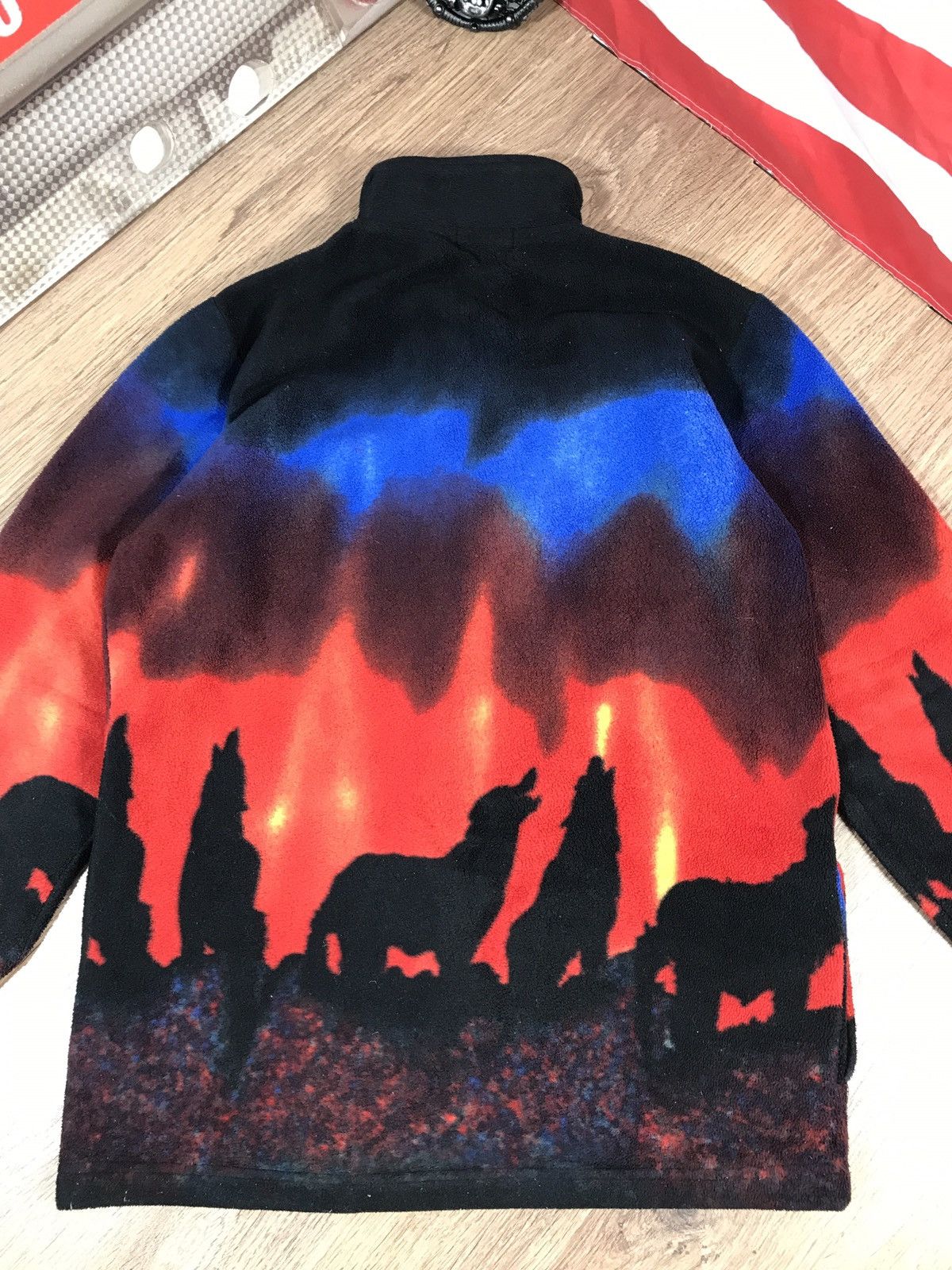 Other Jacques Lorant Wolf Animal Fleece Jacket Kanye West Style Size US L / EU 52-54 / 3 - 9 Thumbnail