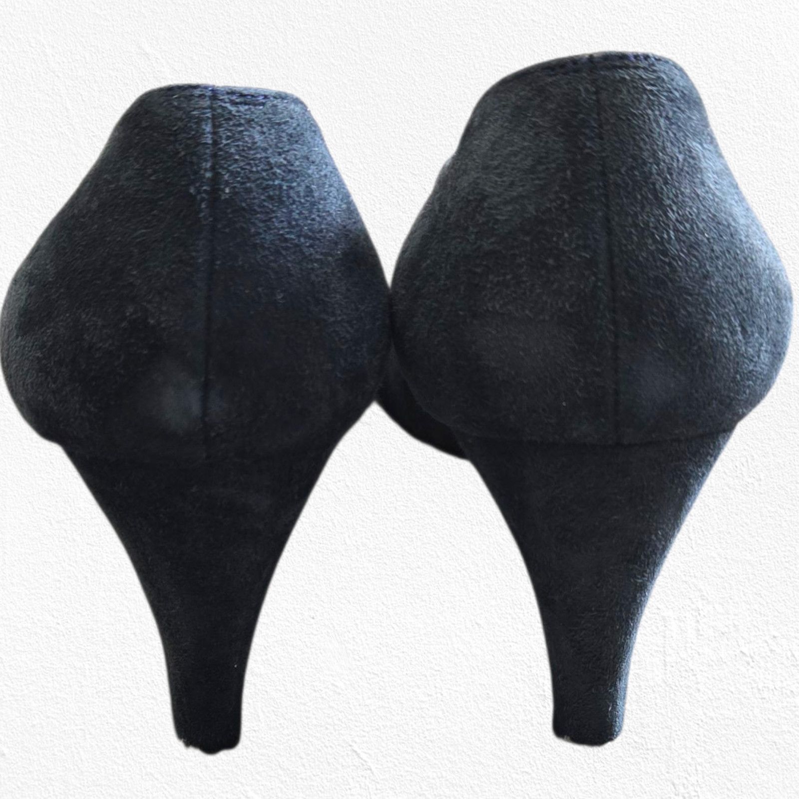Vintage 80s Italian Navy Suede Heels Size 36 Size US 6 / IT 36 - 9 Thumbnail