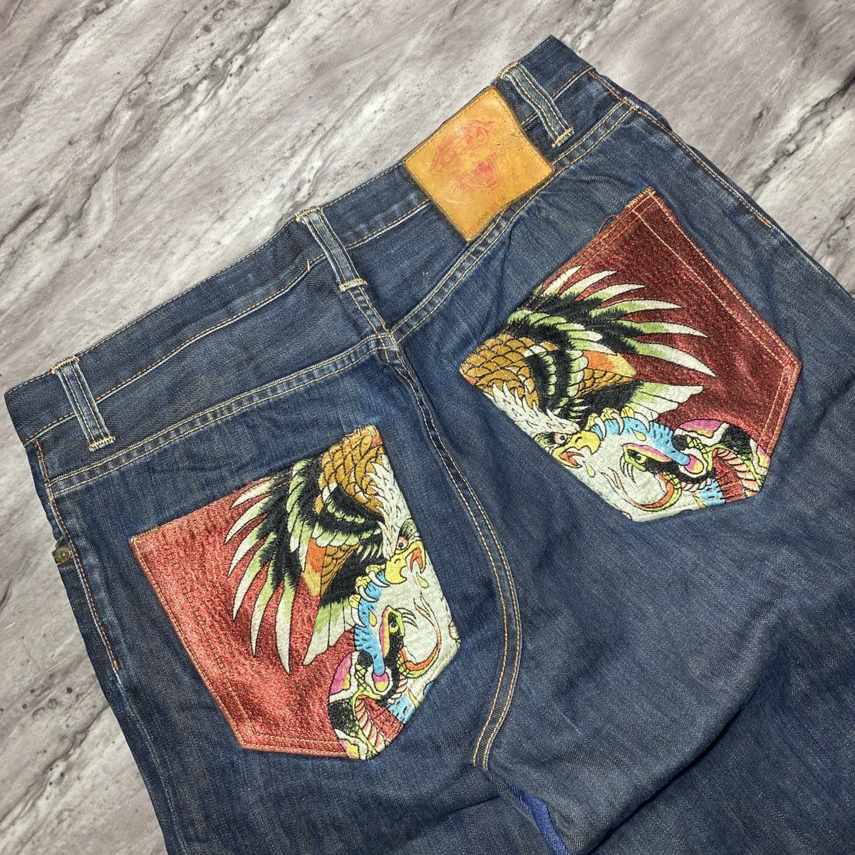 Ed Hardy Y2K ED HARDY JORTS 😍⭐️ Size US 36 / EU 52 - 3 Thumbnail