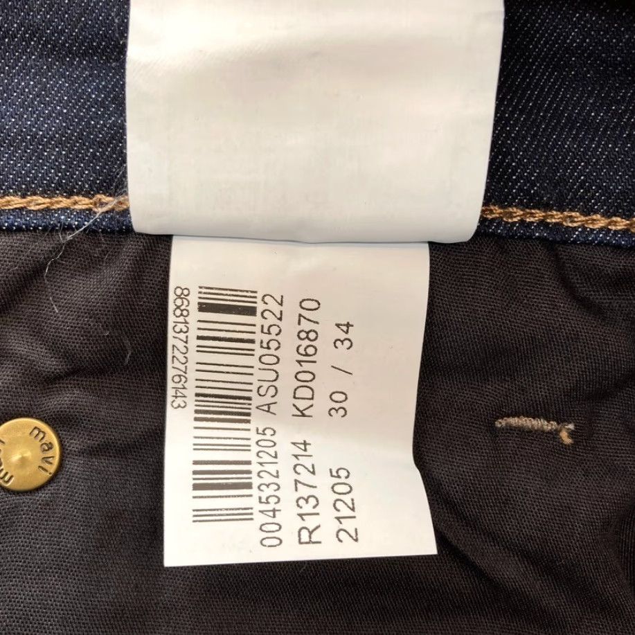 Vintage Mavi Jeans Zach Mens 30x34 Straight Leg Dark Wash Blue Stretch Denim Mid Rise Jeans Size US 30 / EU 46 - 7 Thumbnail