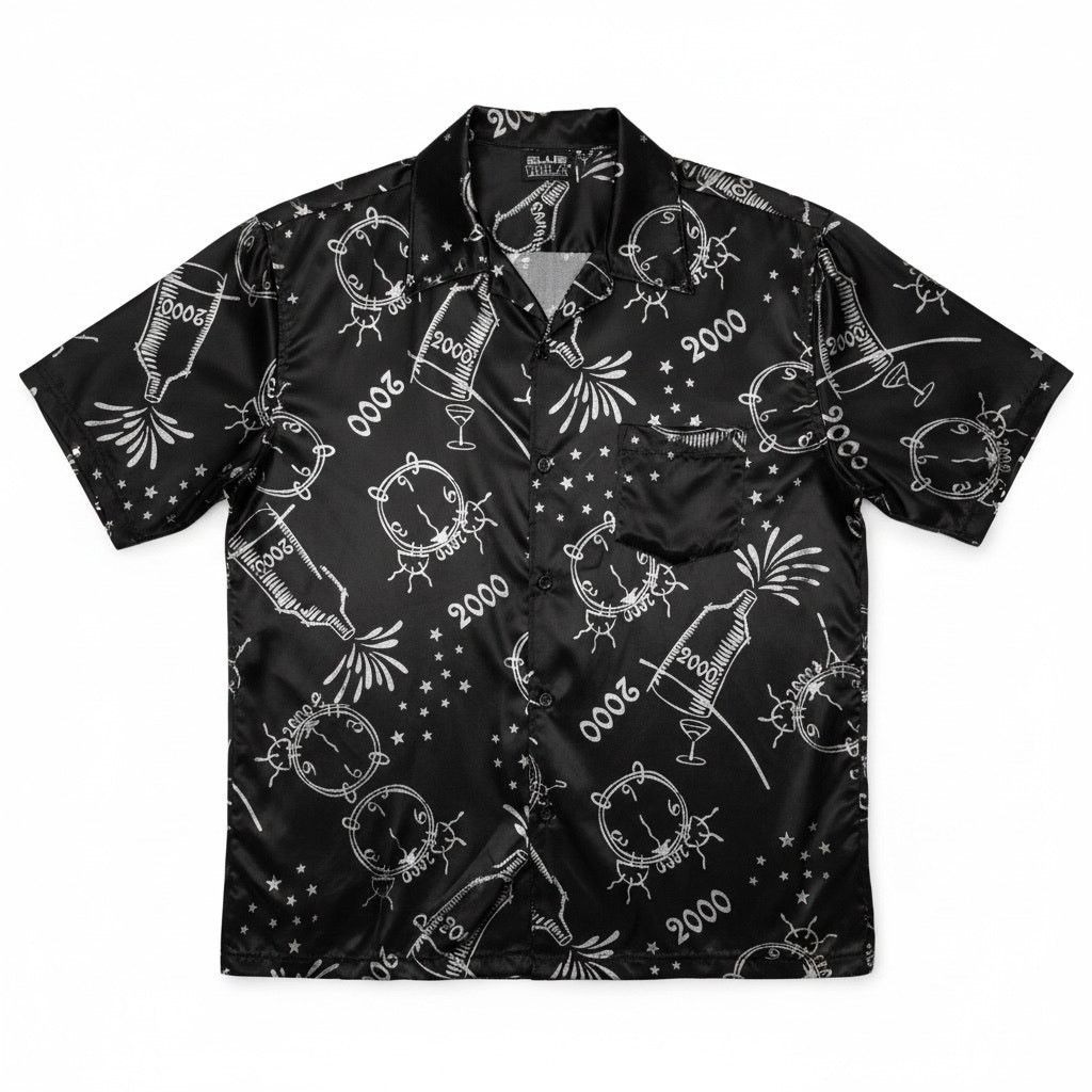 Other Vintage Y2K Club YMLA Y.M.L.A. New Year's 2000 Black Shirt Size US M / EU 48-50 / 2 - 1 Thumbnail