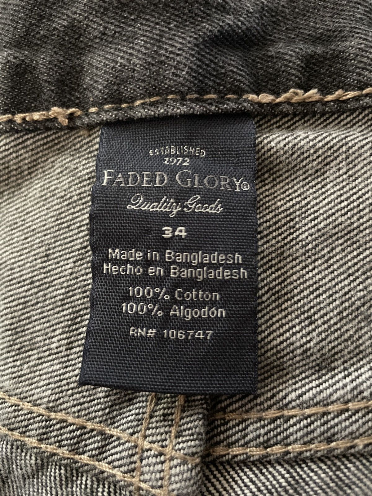 Faded Glory × Vintage Faded Glory Jorts 32 denim BLACK Jean shorts vintage Y2K 🔥 Size US 34 / EU 50 - 9 Thumbnail