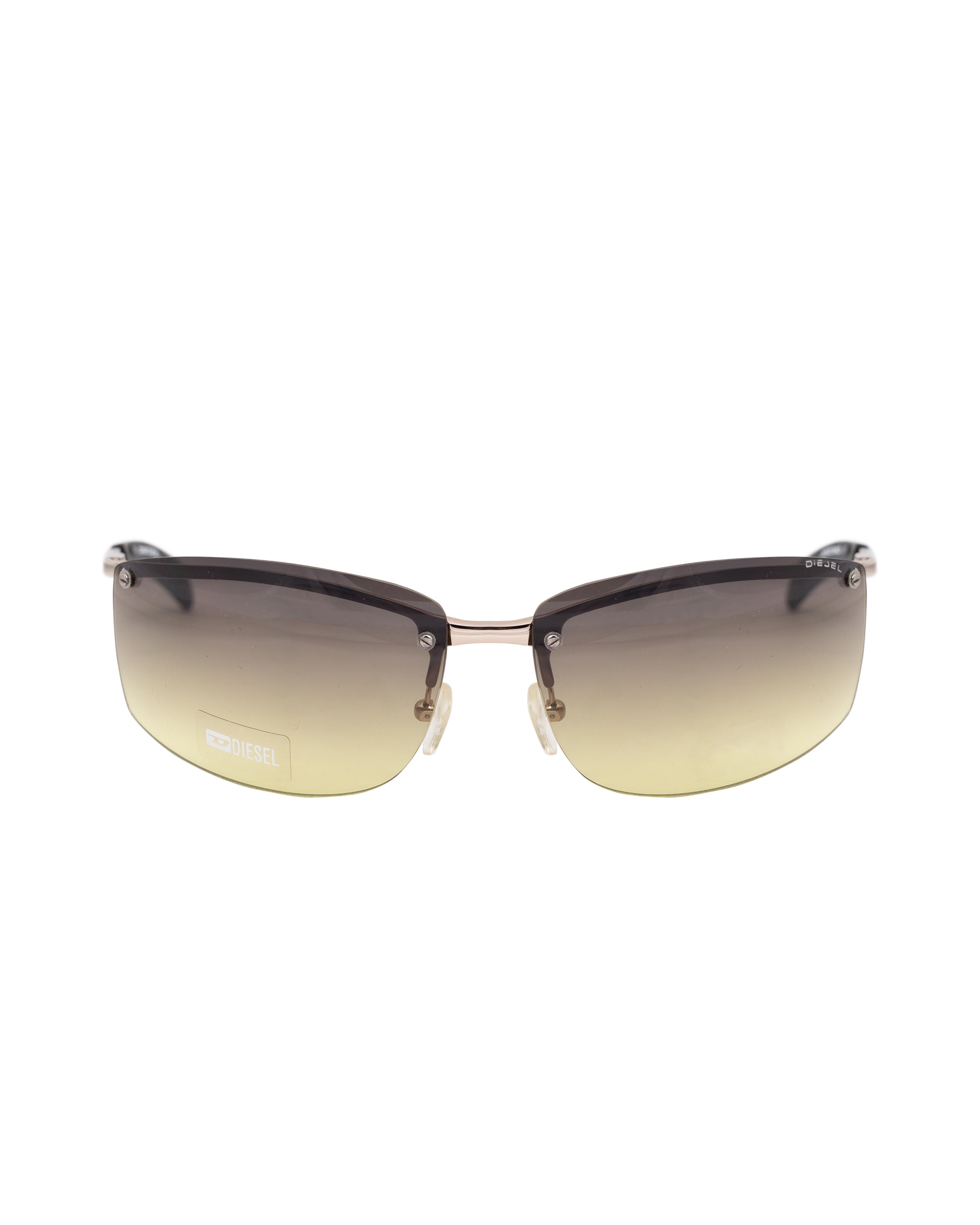 Diesel Diesel '90s Yellow Rimless Rectangular Sunglasses Size ONE SIZE - 2 Thumbnail